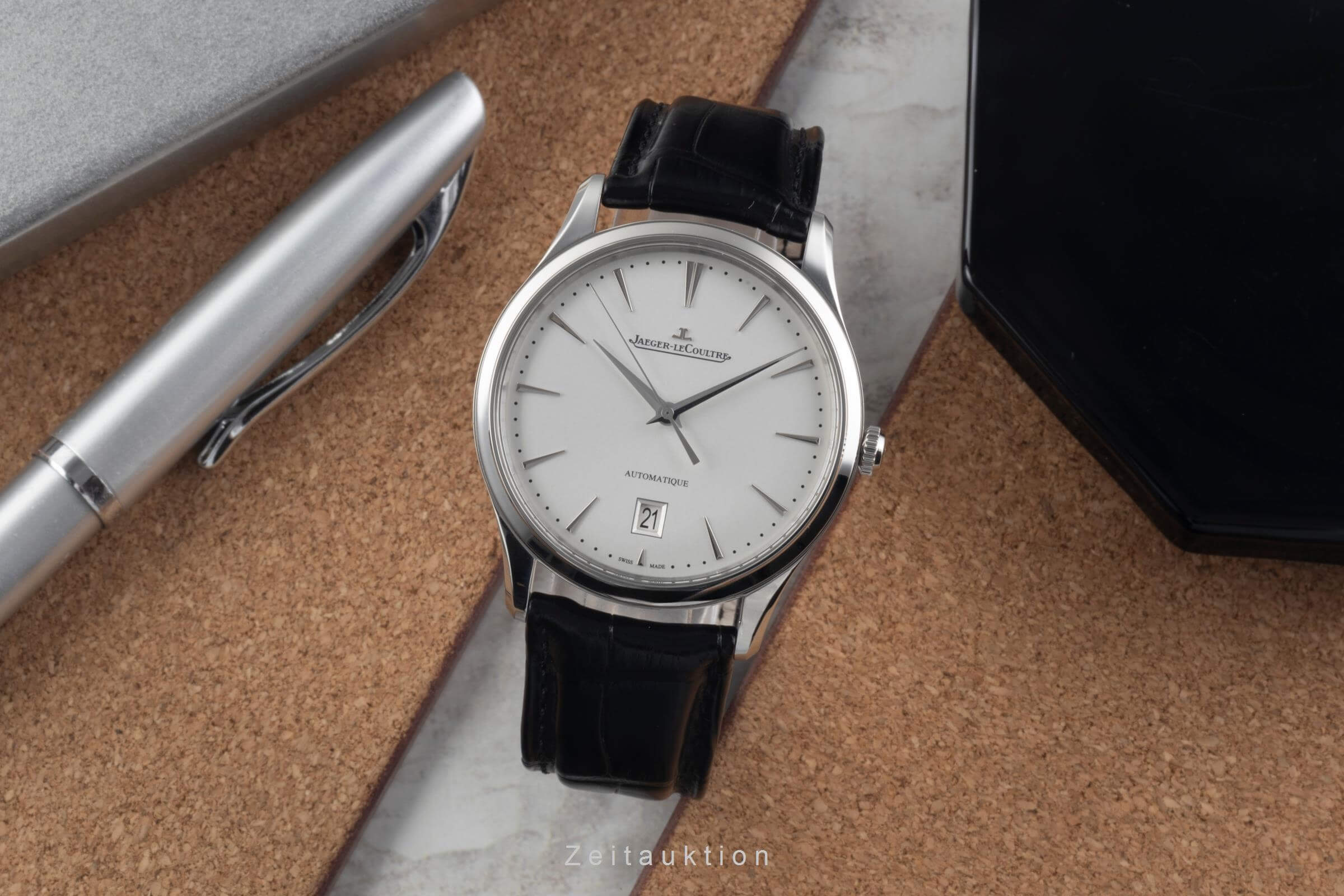 Jaeger LeCoultre Master Ultra Thin acero automático reloj para caballeros Q1238420, 109.8.37.S LP: 10300EUR  [2501398]