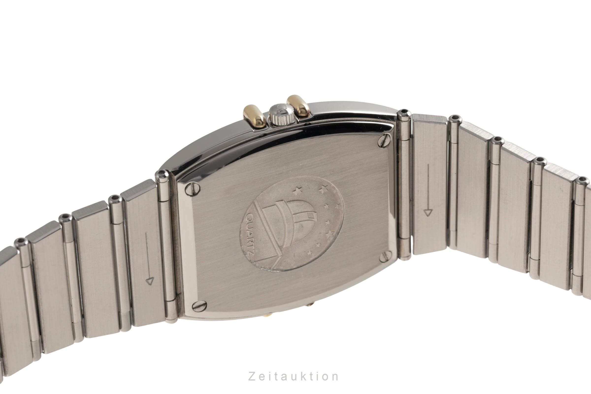 Omega Constellation acciaio / oro quarzo orologio da uomo 398.0877 Vintage  [2501402]