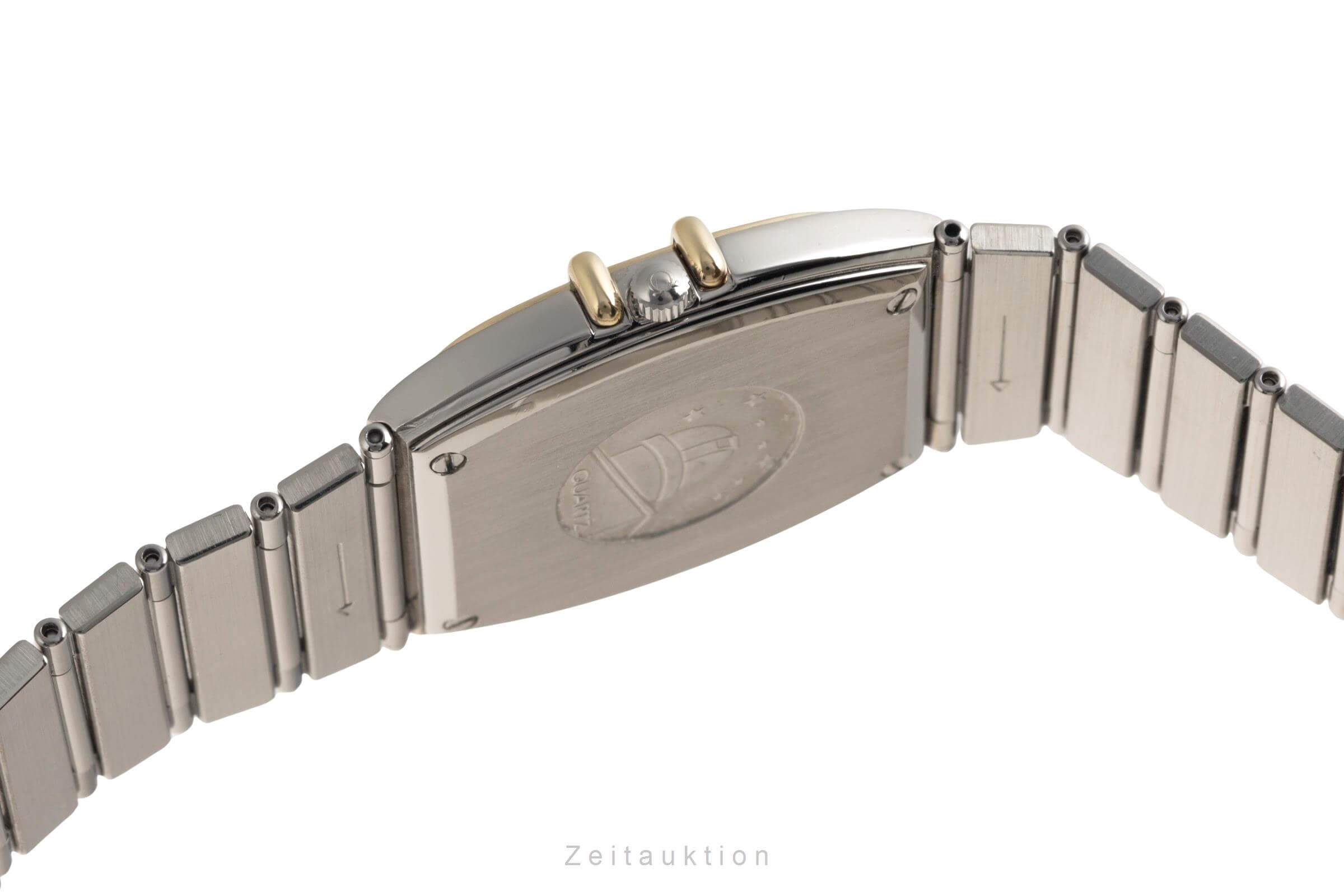 Omega Constellation acciaio / oro quarzo orologio da uomo 398.0877 Vintage  [2501402]