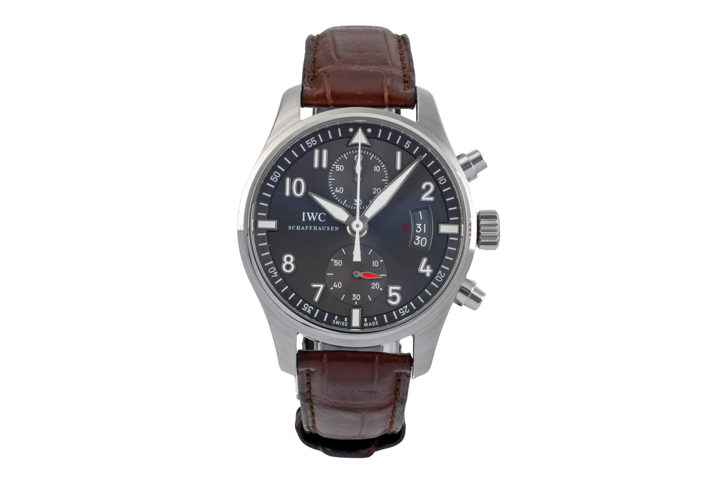 IWC Fliegerchronograph cronógrafo acero automático reloj para caballeros IW387802 LP: 7700EUR  [2501403]