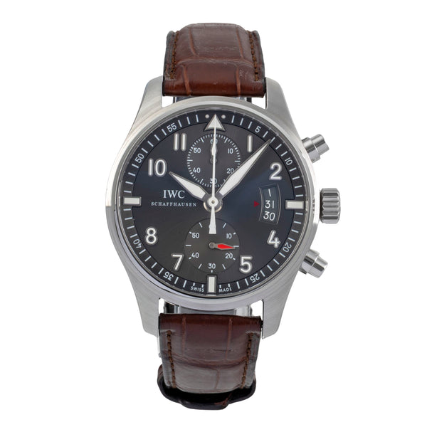 IWC Fliegerchronograph cronógrafo acero automático reloj para caballeros IW387802 LP: 7700EUR  [2501403]