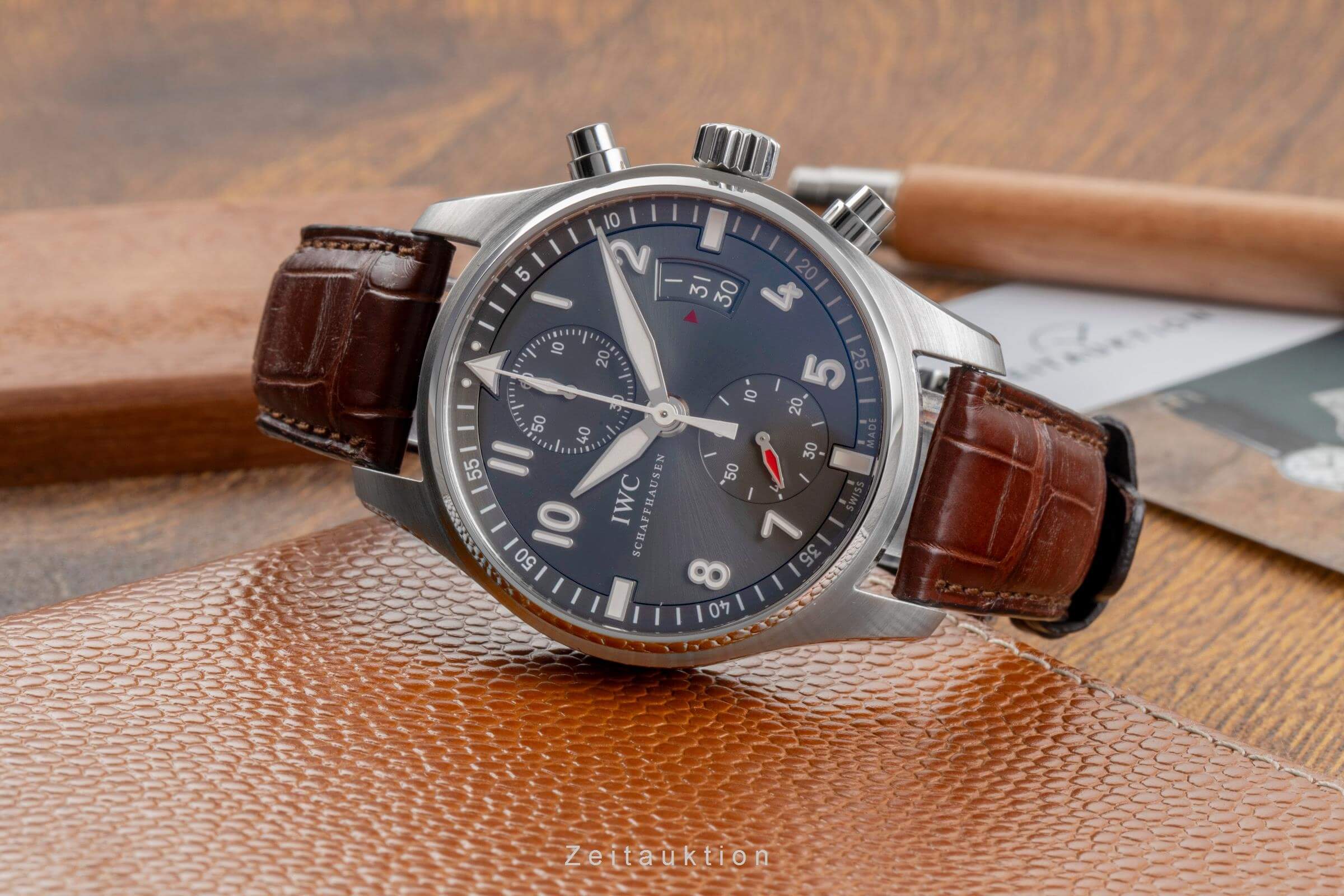 IWC Fliegerchronograph cronógrafo acero automático reloj para caballeros IW387802 LP: 7700EUR  [2501403]