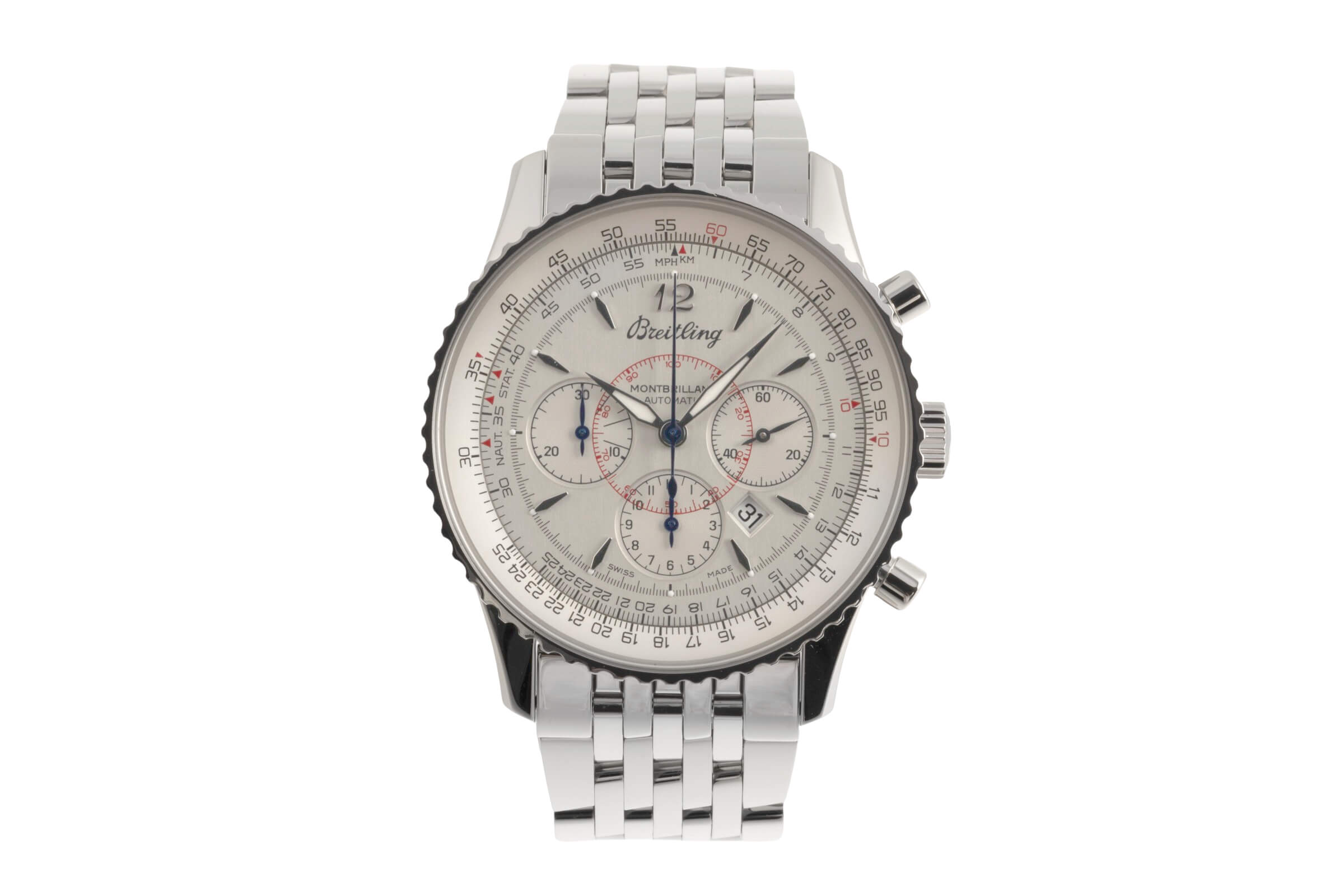 Breitling Montbrillant chronograph steel automatic men's watch A4137012/G789 LP: 9300EUR  [2501408]