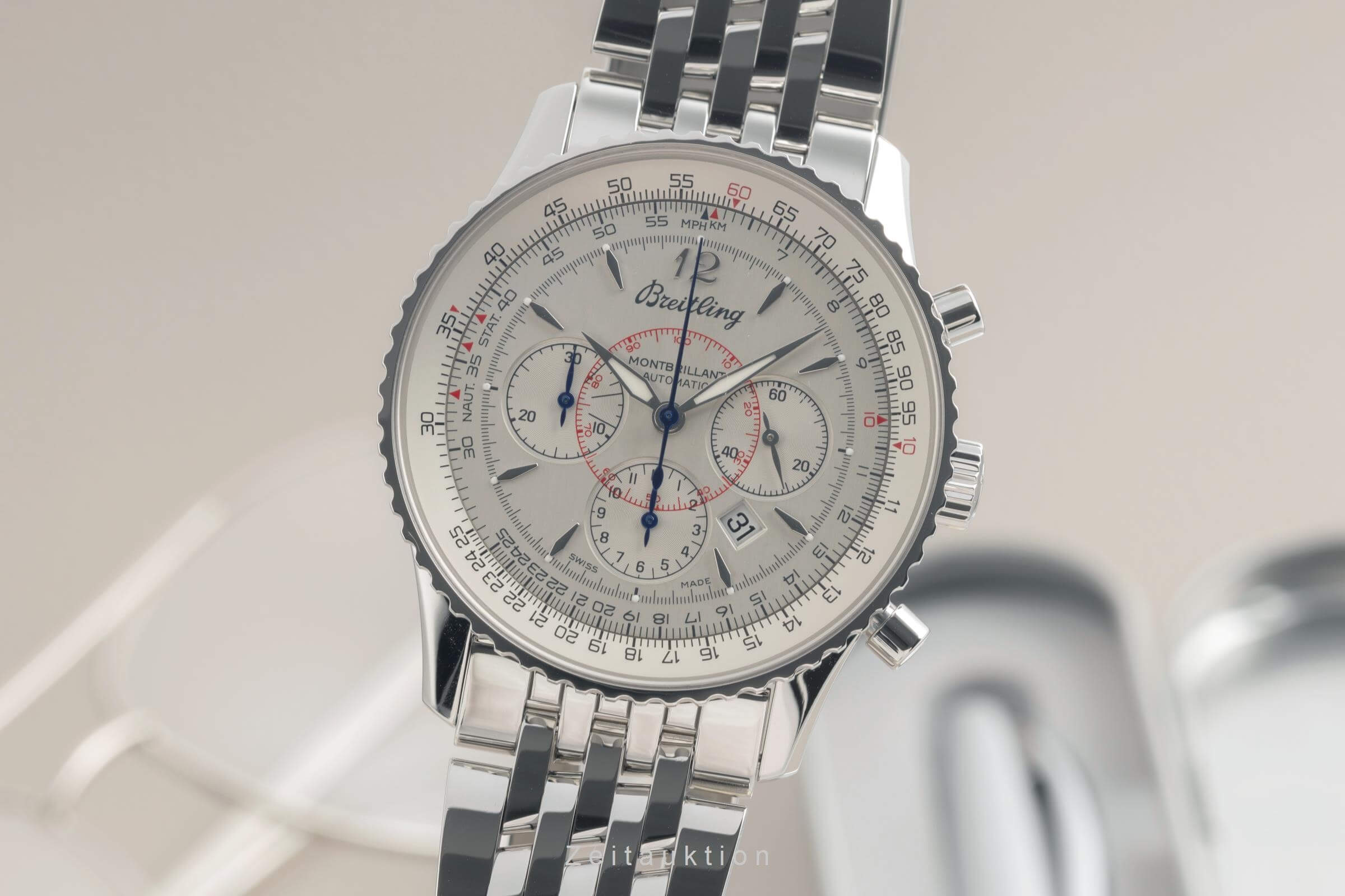 Breitling Montbrillant chronograph steel automatic men's watch A4137012/G789 LP: 9300EUR  [2501408]
