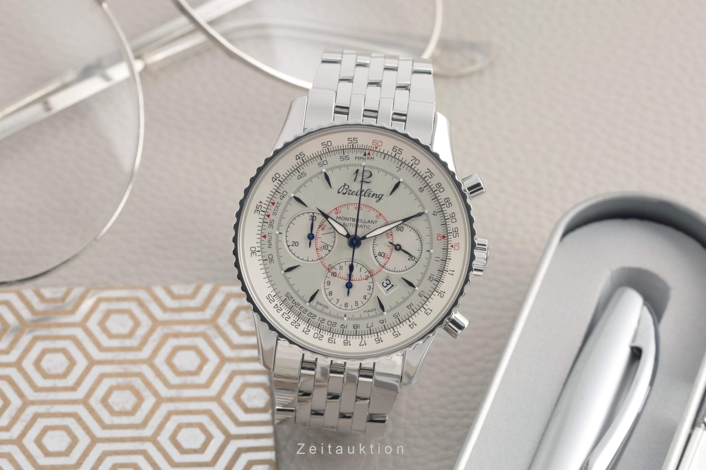 Breitling Montbrillant chronograph steel automatic men's watch A4137012/G789 LP: 9300EUR  [2501408]