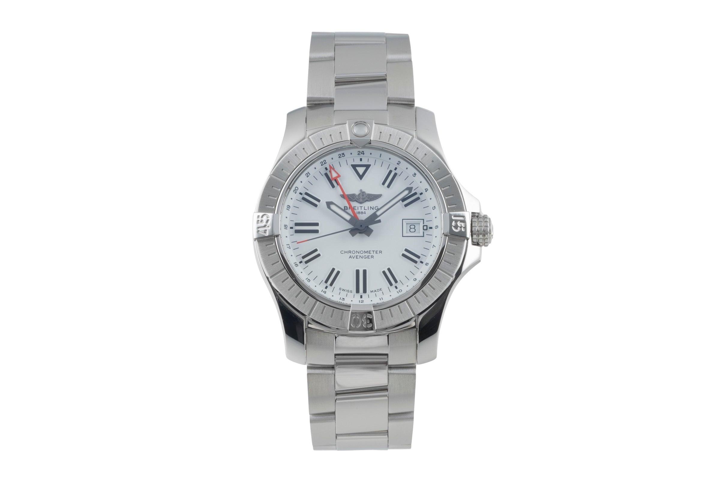 Breitling Avenger II GMT steel automatic Kal. B32 Ref
