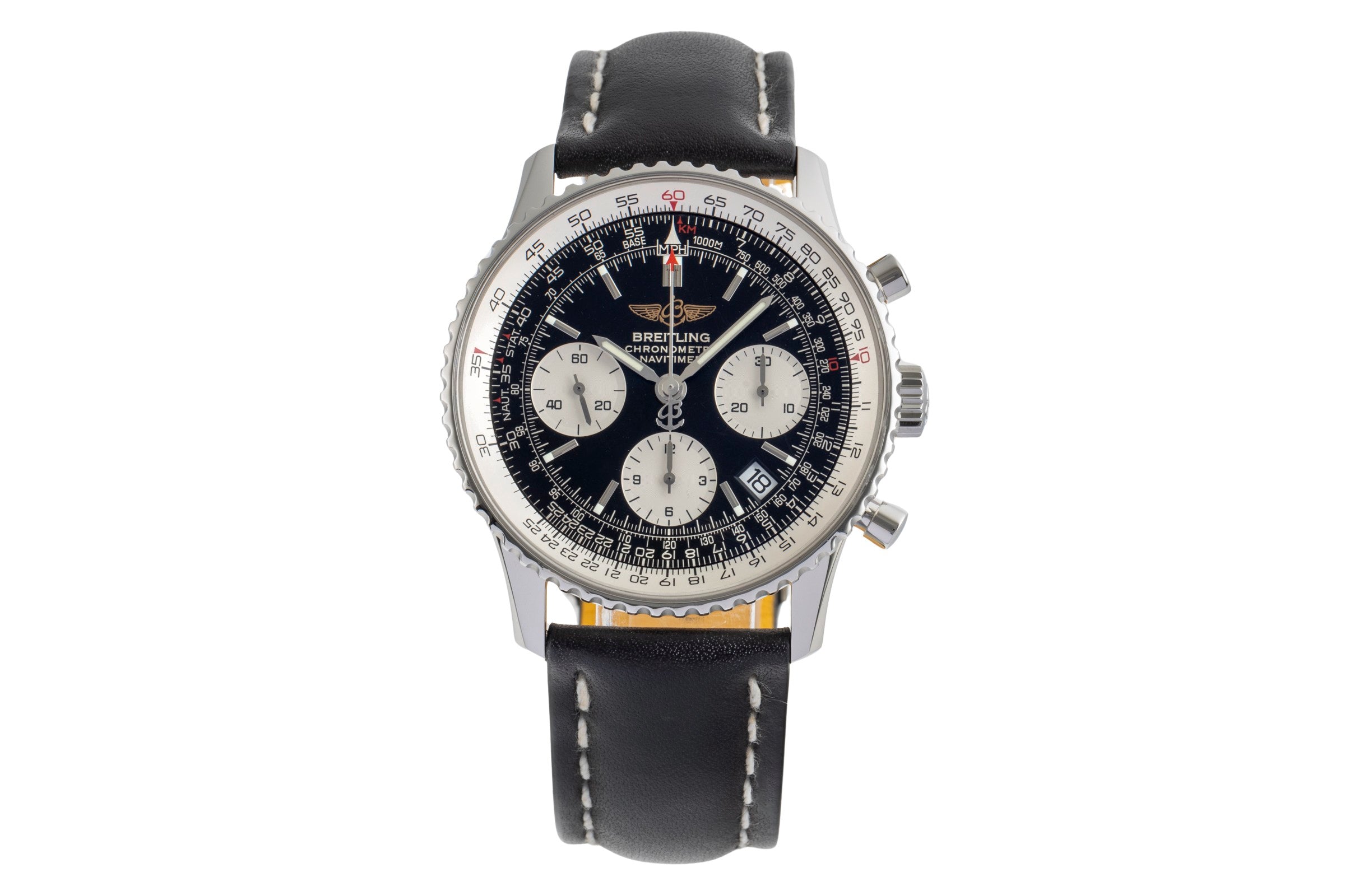 Breitling Navitimer A23322用純正ベルト　22mm Breitling Navitimer chronograph steel automatic Kal. B23 Ref