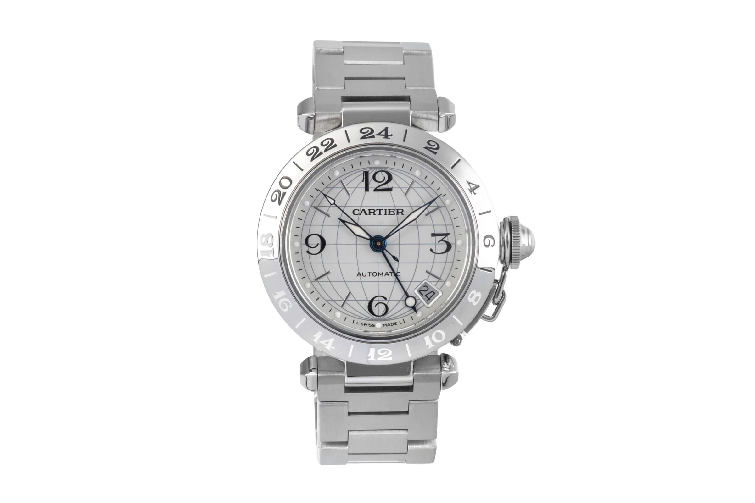Cartier Pasha steel automatic men's watch W31078M7 LP: 7200EUR  [2501418]