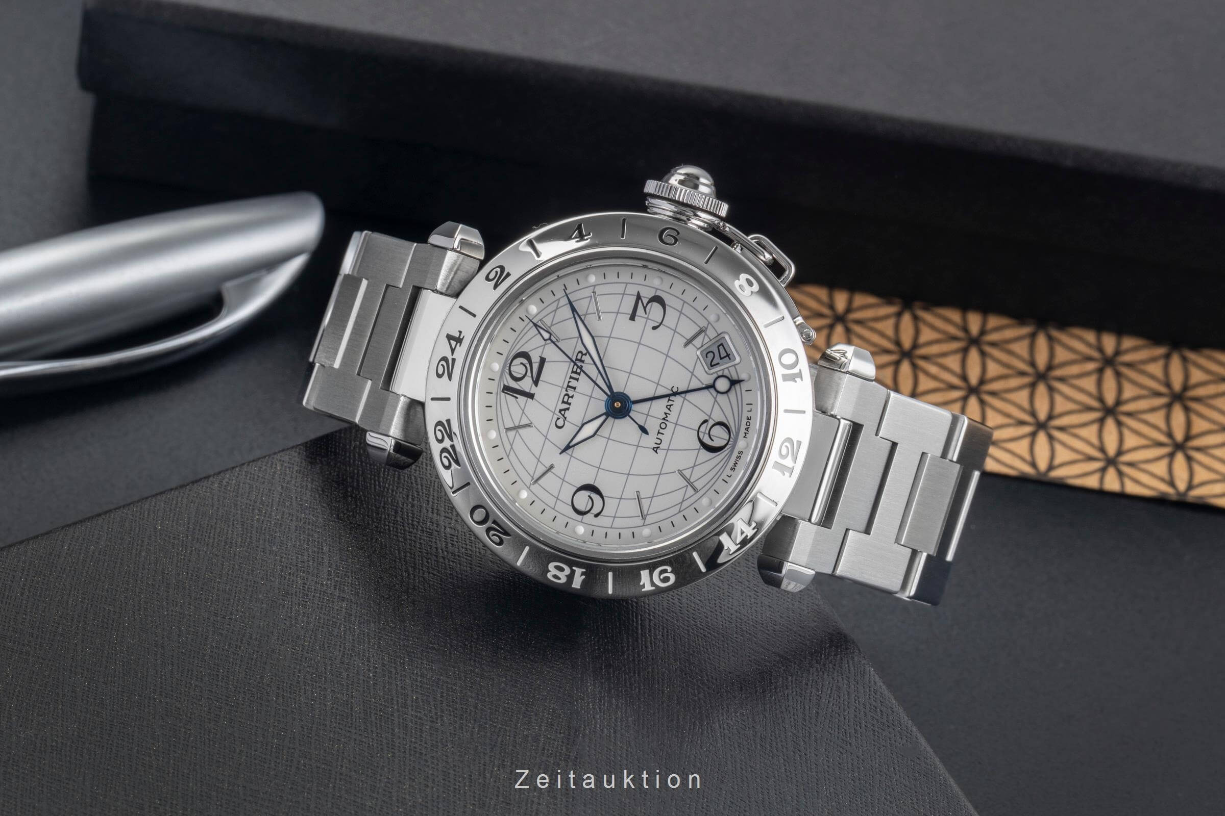 Cartier Pasha steel automatic men's watch W31078M7 LP: 7200EUR  [2501418]