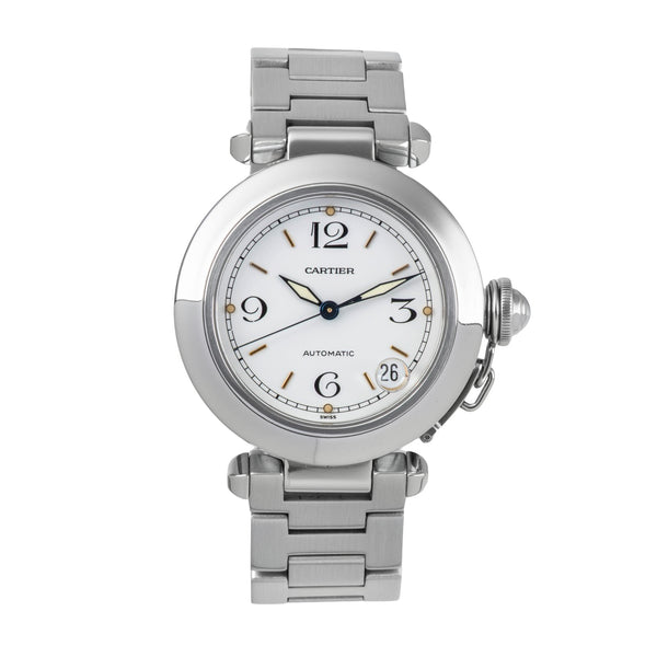 Cartier Pasha acier automatique montre pour hommes W31015M7 LP: 7200EUR  [2501419]