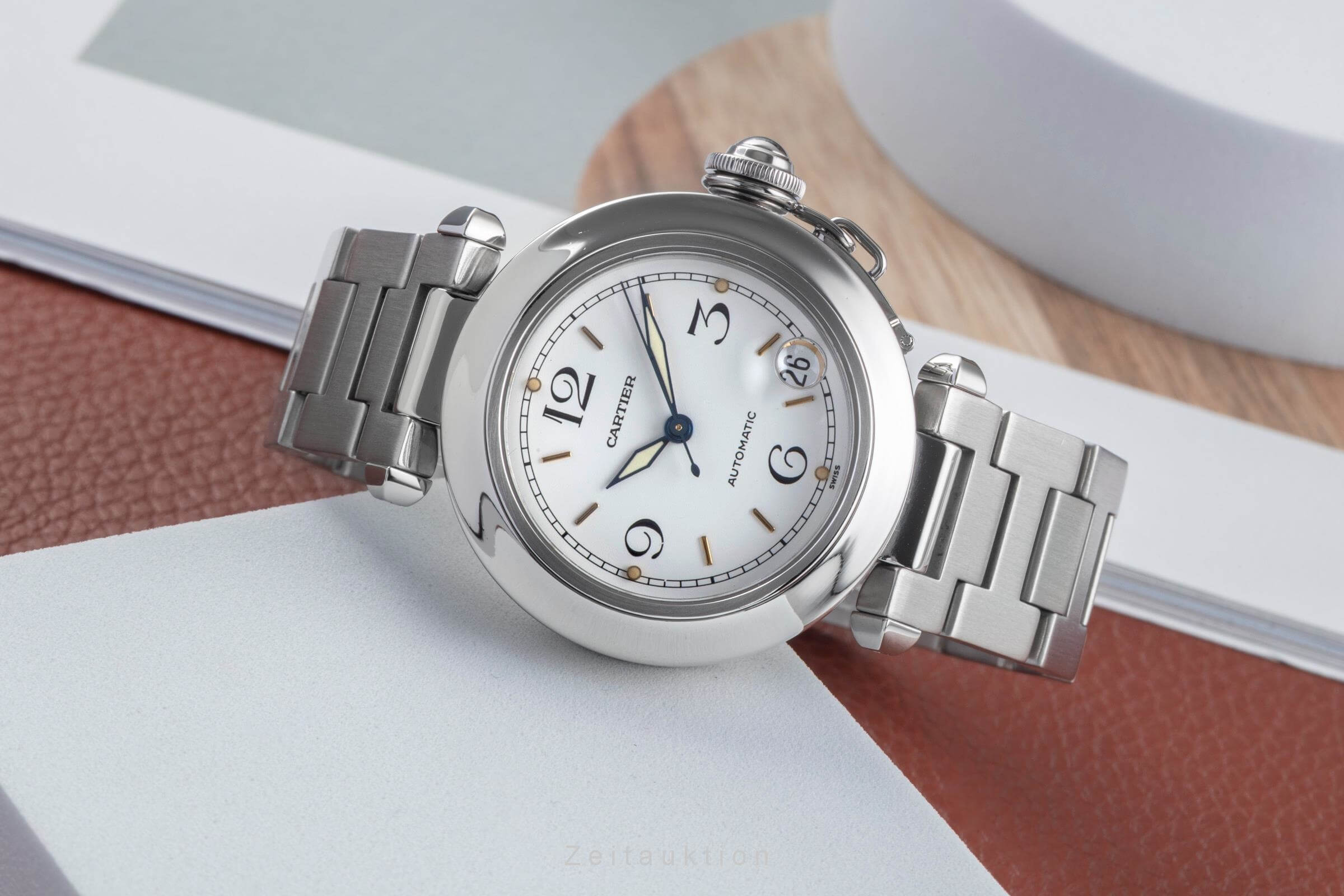 Cartier Pasha acier automatique montre pour hommes W31015M7 LP: 7200EUR  [2501419]