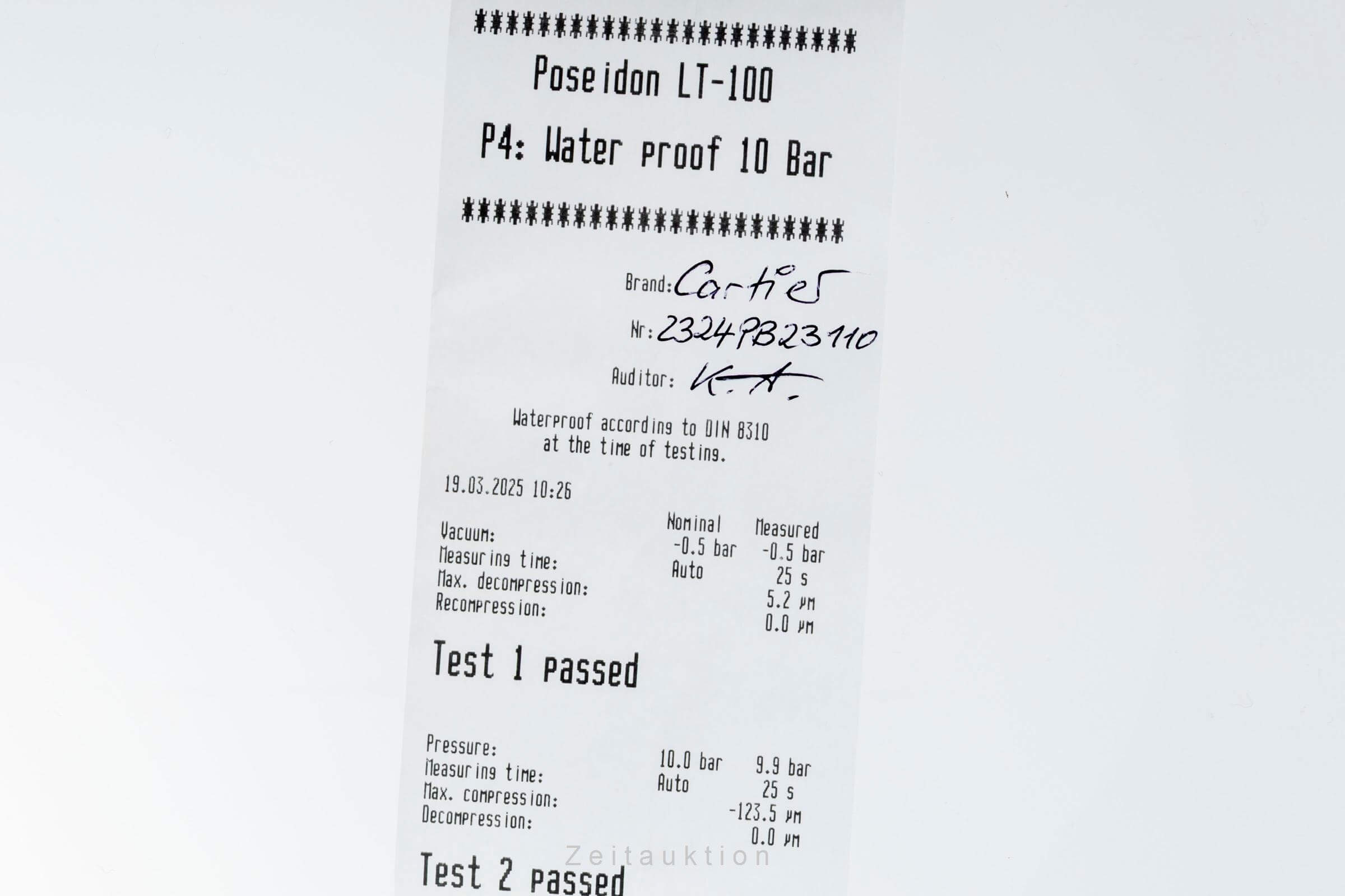 Cartier Pasha acier automatique montre pour hommes W31015M7 LP: 7200EUR  [2501419]