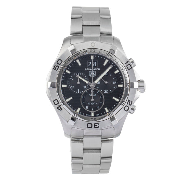 Tag Heuer Aquaracer cronografo acciaio quarzo orologio da uomo CAF101E  [2501449]