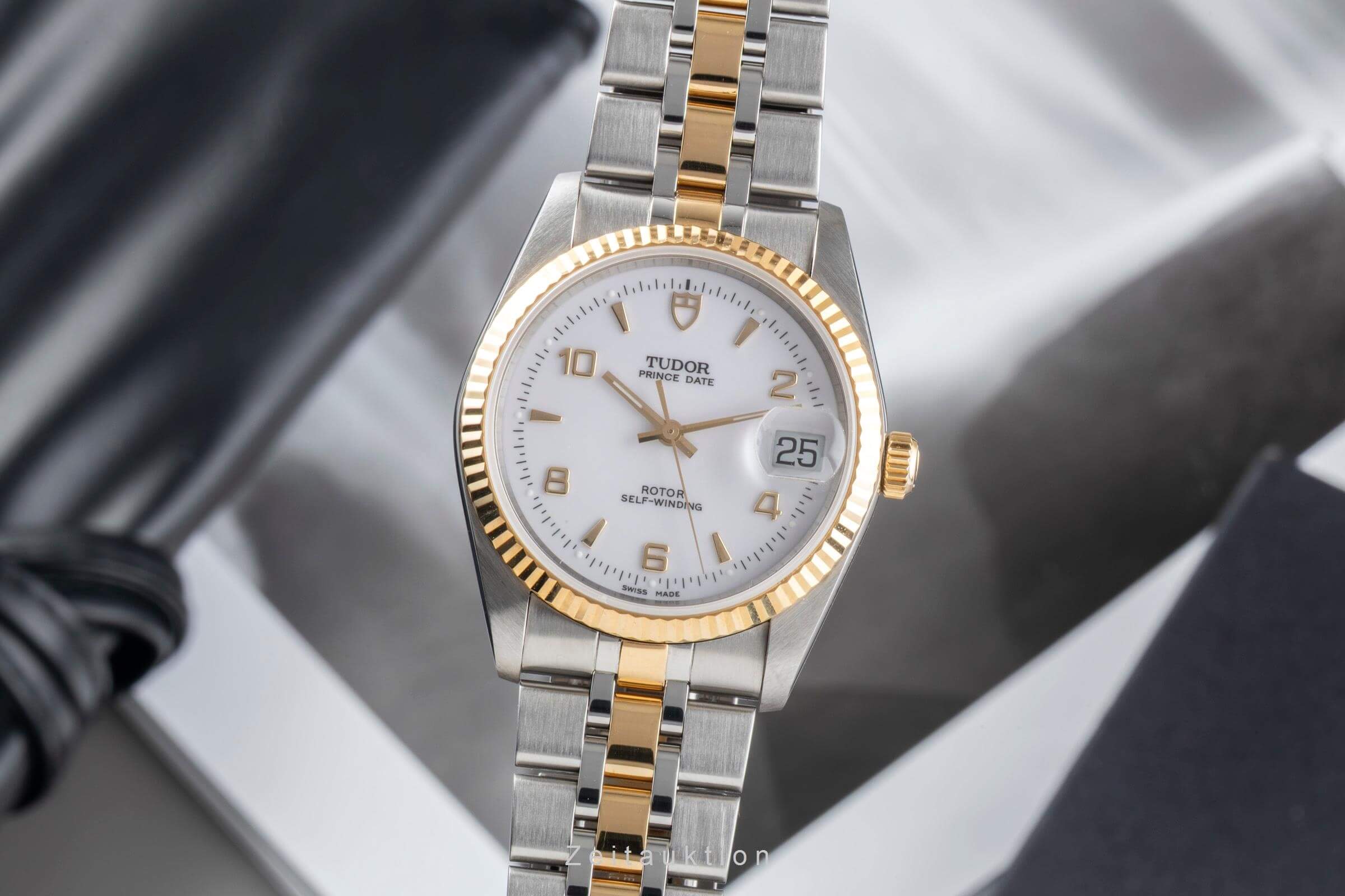 TUDOR 74033 SS/YG × SS/YG 自動巻き TUDOR チュードル プリンス デイト 腕時計 ステンレススチール 74033