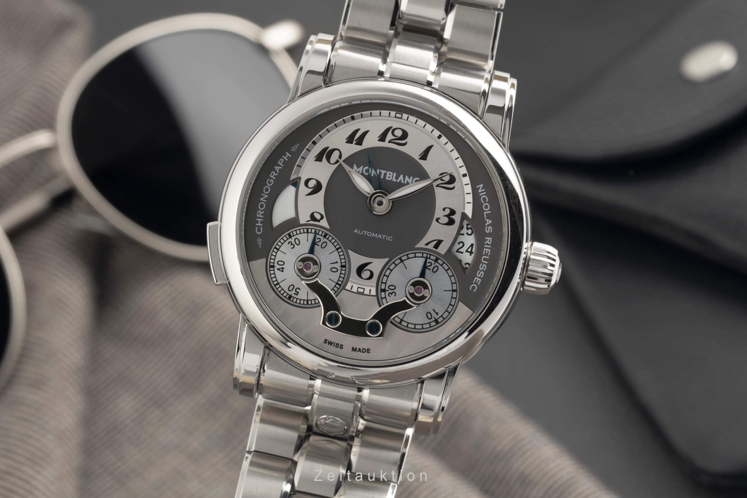 Montblanc Nicolas Rieussec chronograph steel automatic MB