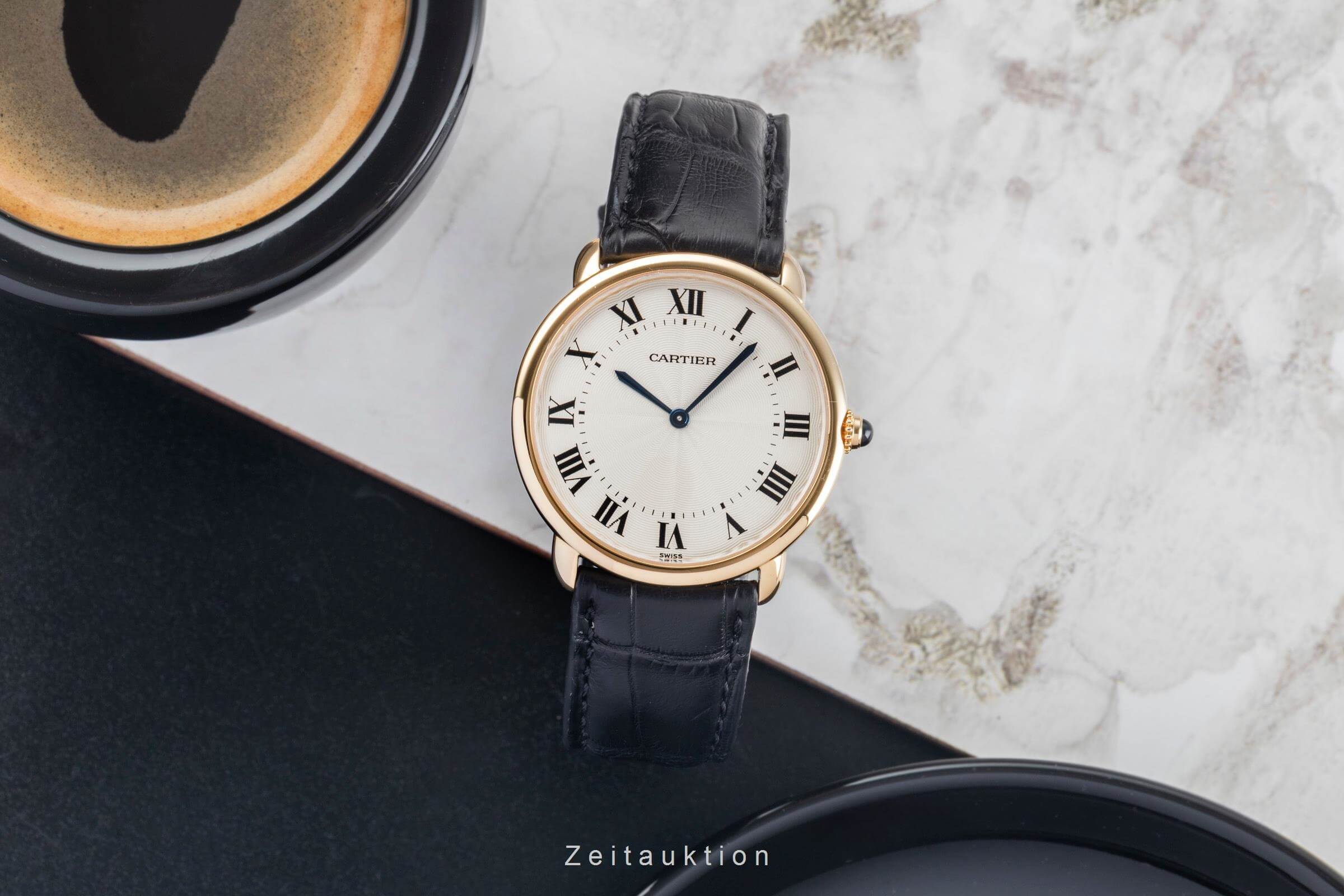 Cartier Ronde Louis oro 18 ct carica manuale orologio da donna W1508956  [2501471]