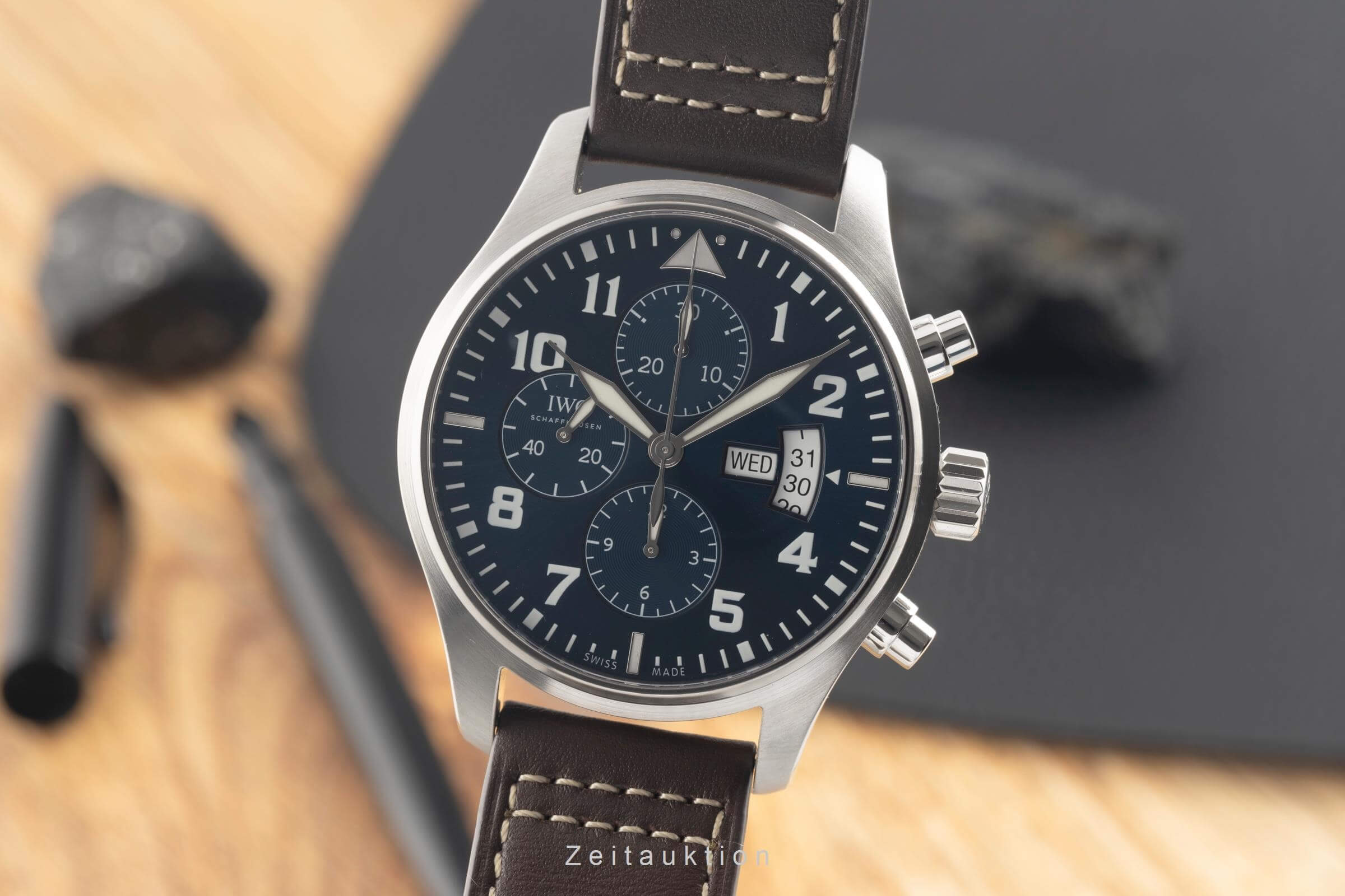 IWC Fliegerchronograph cronógrafo acero automático reloj para caballeros IW377706 LP: 8500EUR  [2501481]