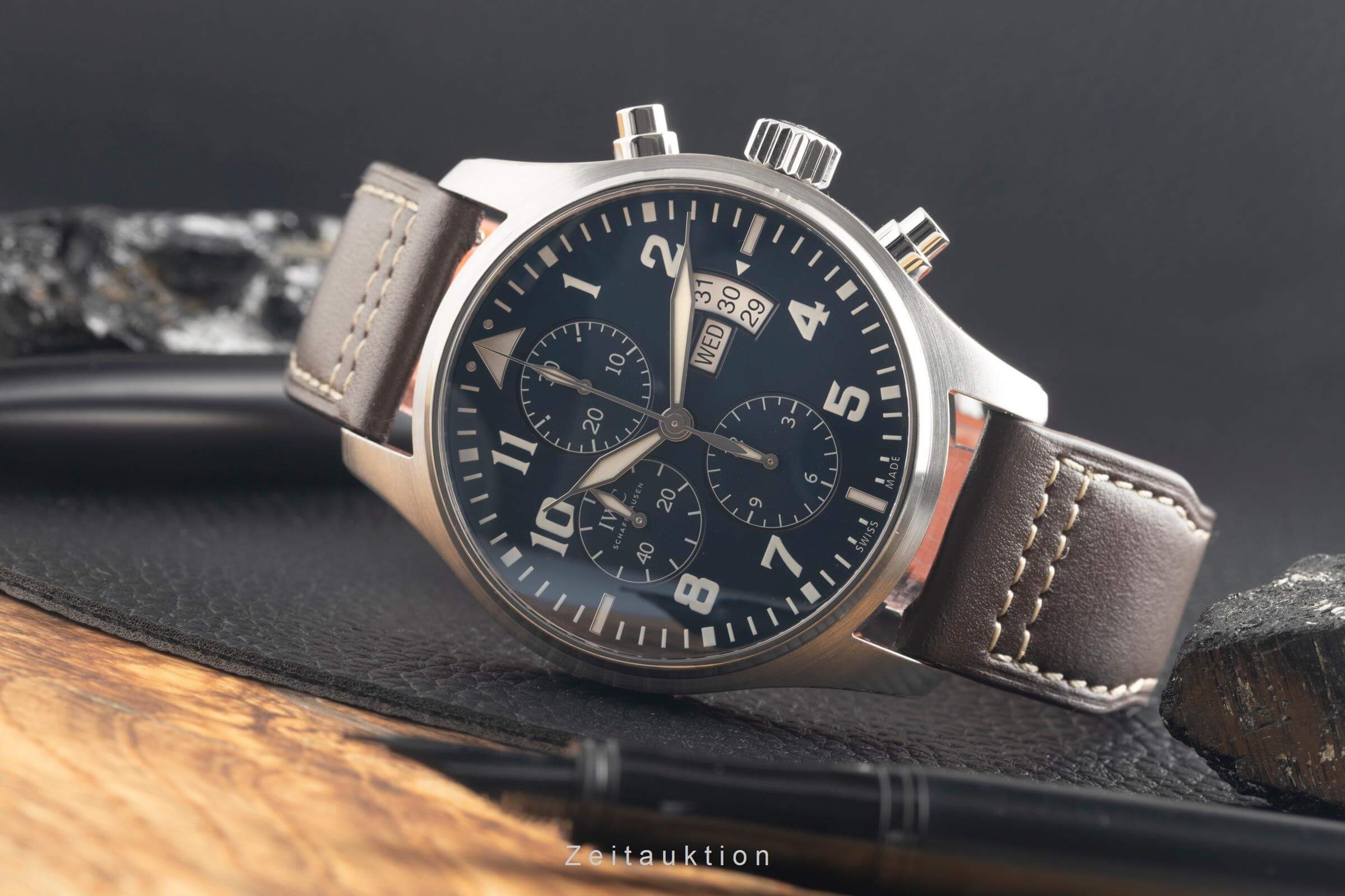 IWC Fliegerchronograph cronógrafo acero automático reloj para caballeros IW377706 LP: 8500EUR  [2501481]