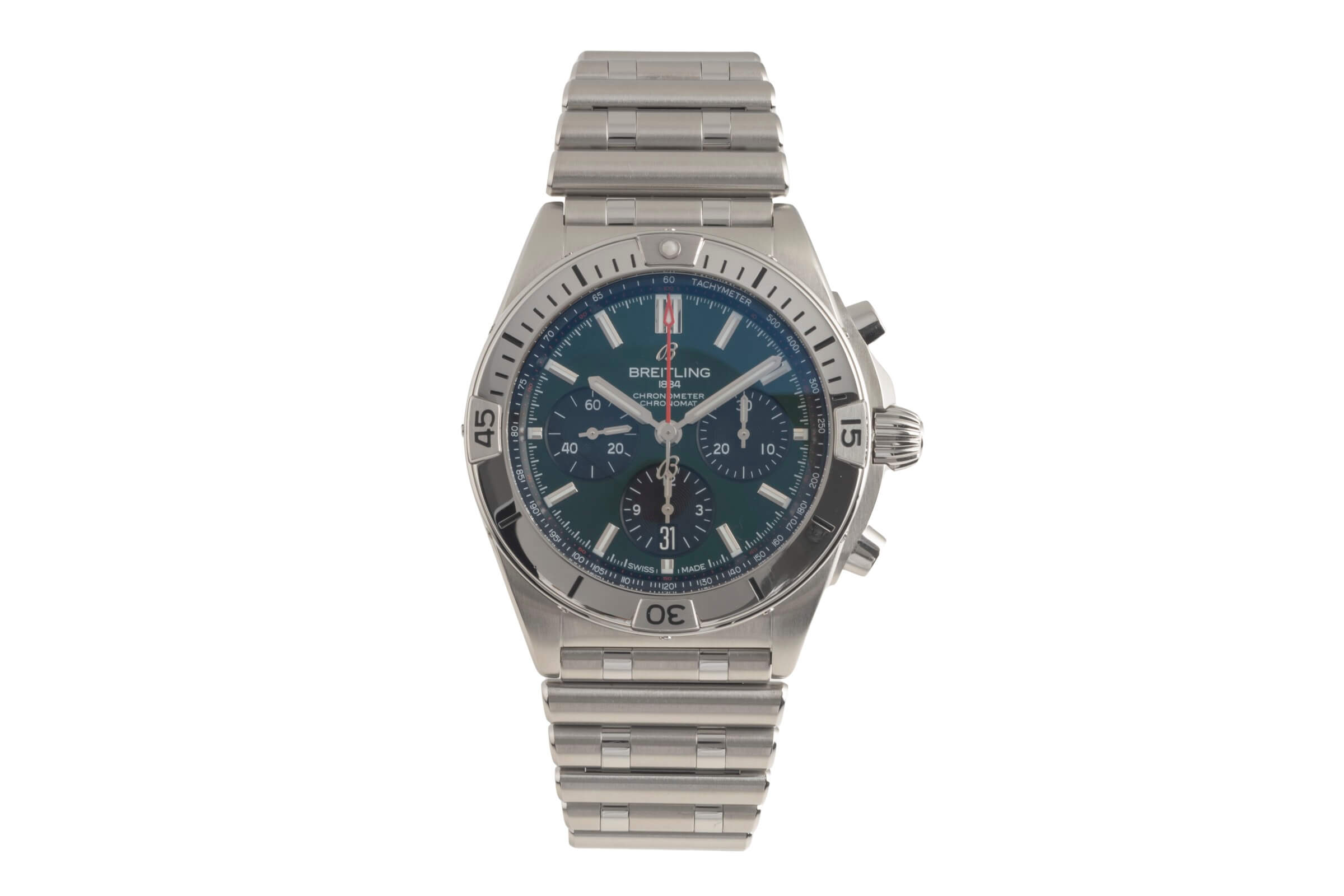 Breitling Chronomat cronografo acciaio automatismo orologio da uomo AB0134101L1A1 LP: 8900EUR  [2501484]