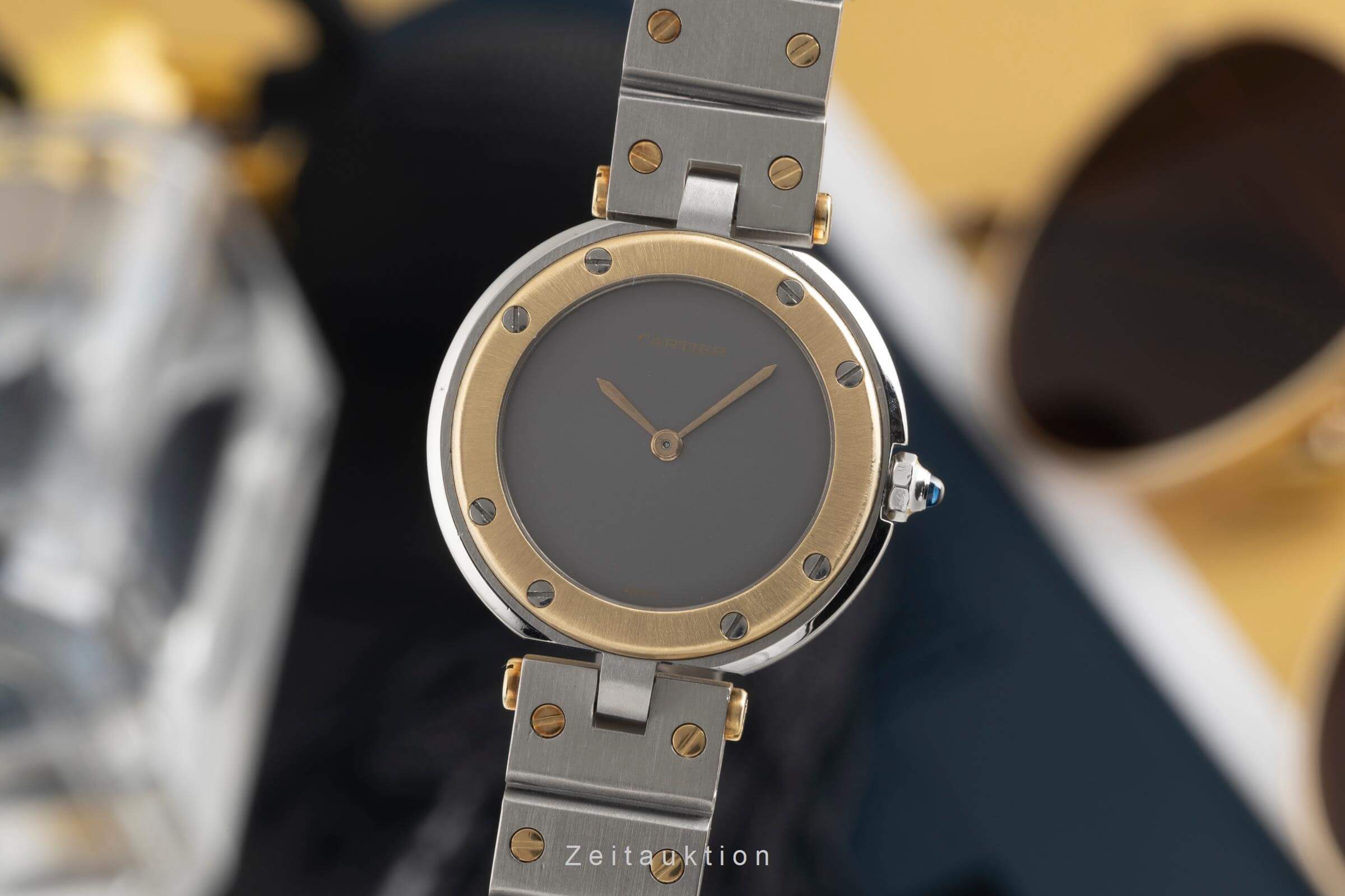 Cartier Santos Ronde acier / or  quartz montre pour femmes 8191  [2501491]