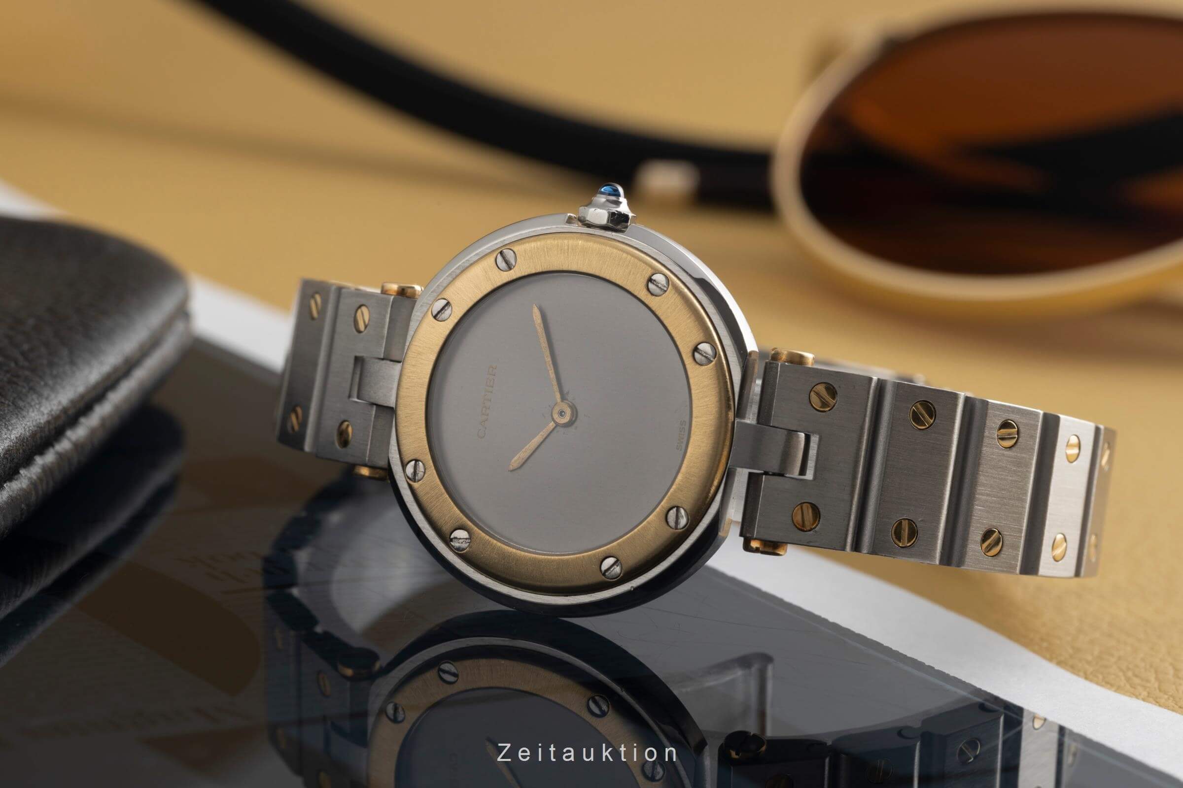 Cartier Santos Ronde acier / or  quartz montre pour femmes 8191  [2501491]