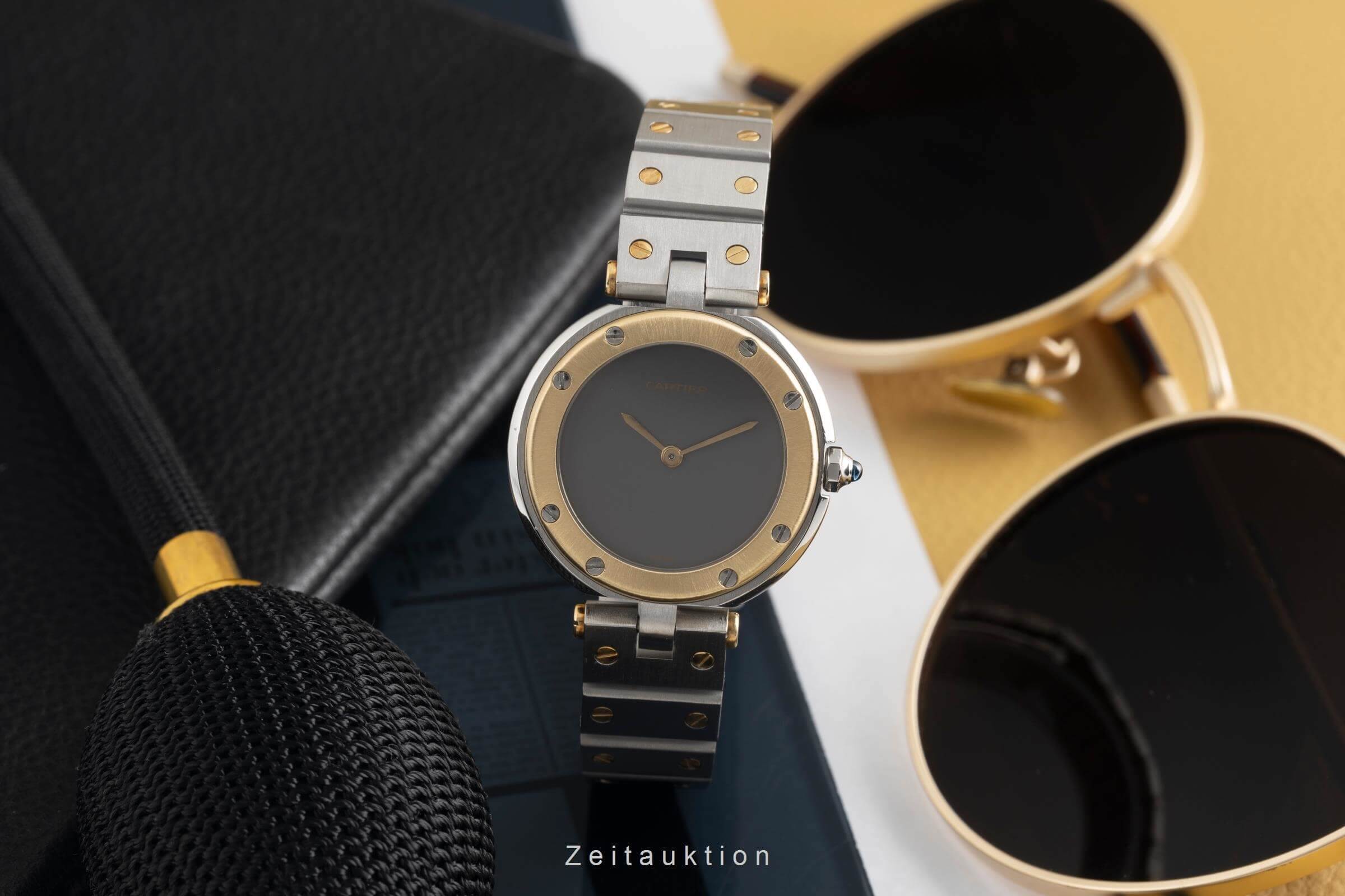 Cartier Santos Ronde acier / or  quartz montre pour femmes 8191  [2501491]