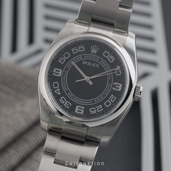 Rolex Oyster Perpetual Concentric Dial Stahl Automatik Herrenuhr Ref 116000 B&P  [2501493]