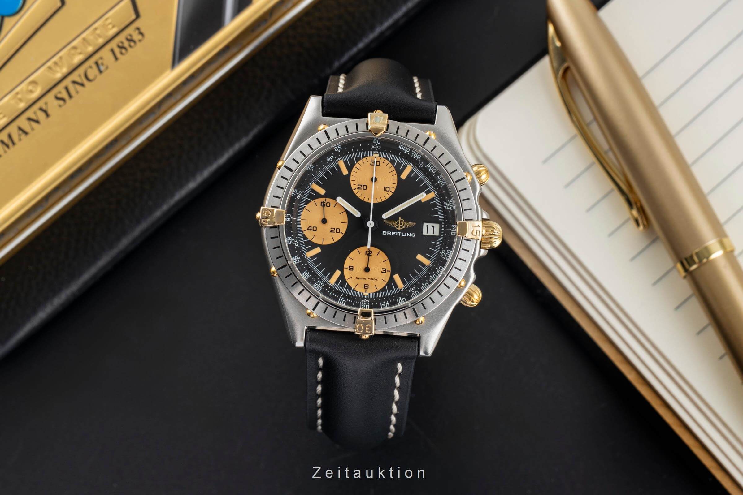 Breitling Chronomat chronographe acier / or  automatique montre pour hommes B13055  [2501514]