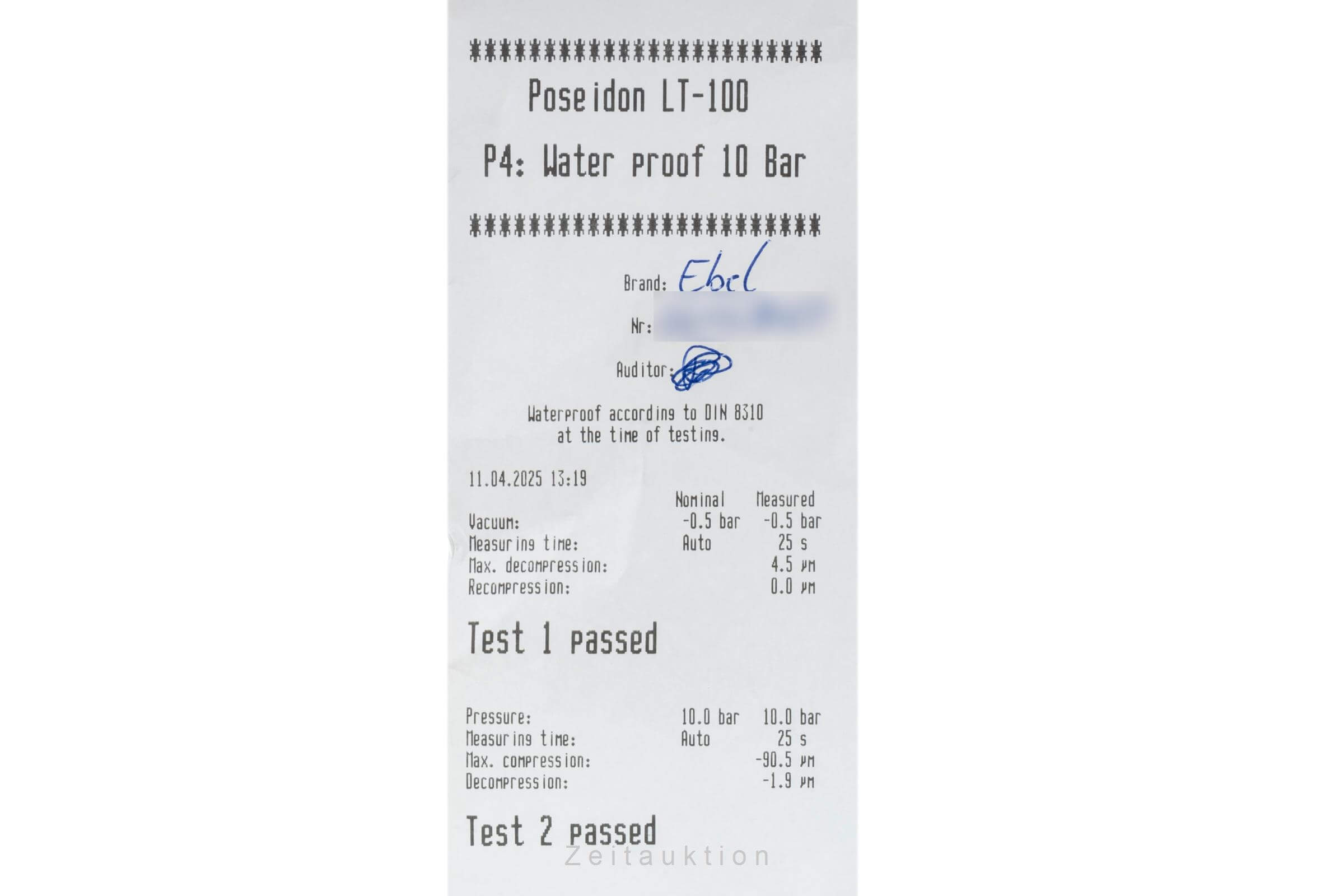 Ebel Discovery acier automatique montre pour hommes 1216458 LP: 2200EUR  [2501525]