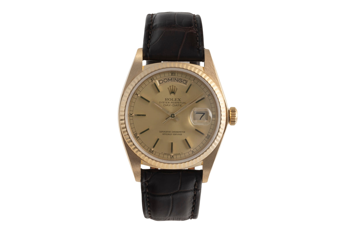 Rolex Day-Date 18 ct gold automatic men's watch 18038 Vintage  [2501534]