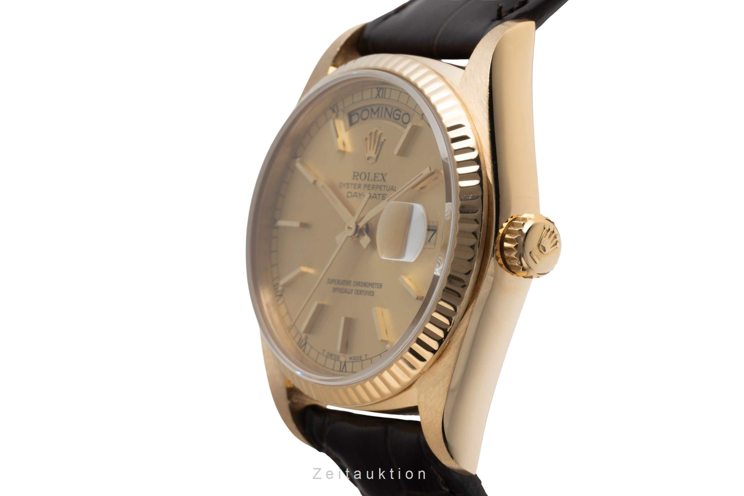 Rolex Day-Date oro de 18 quilates automático reloj para caballeros 18038 Vintage  [2501534]