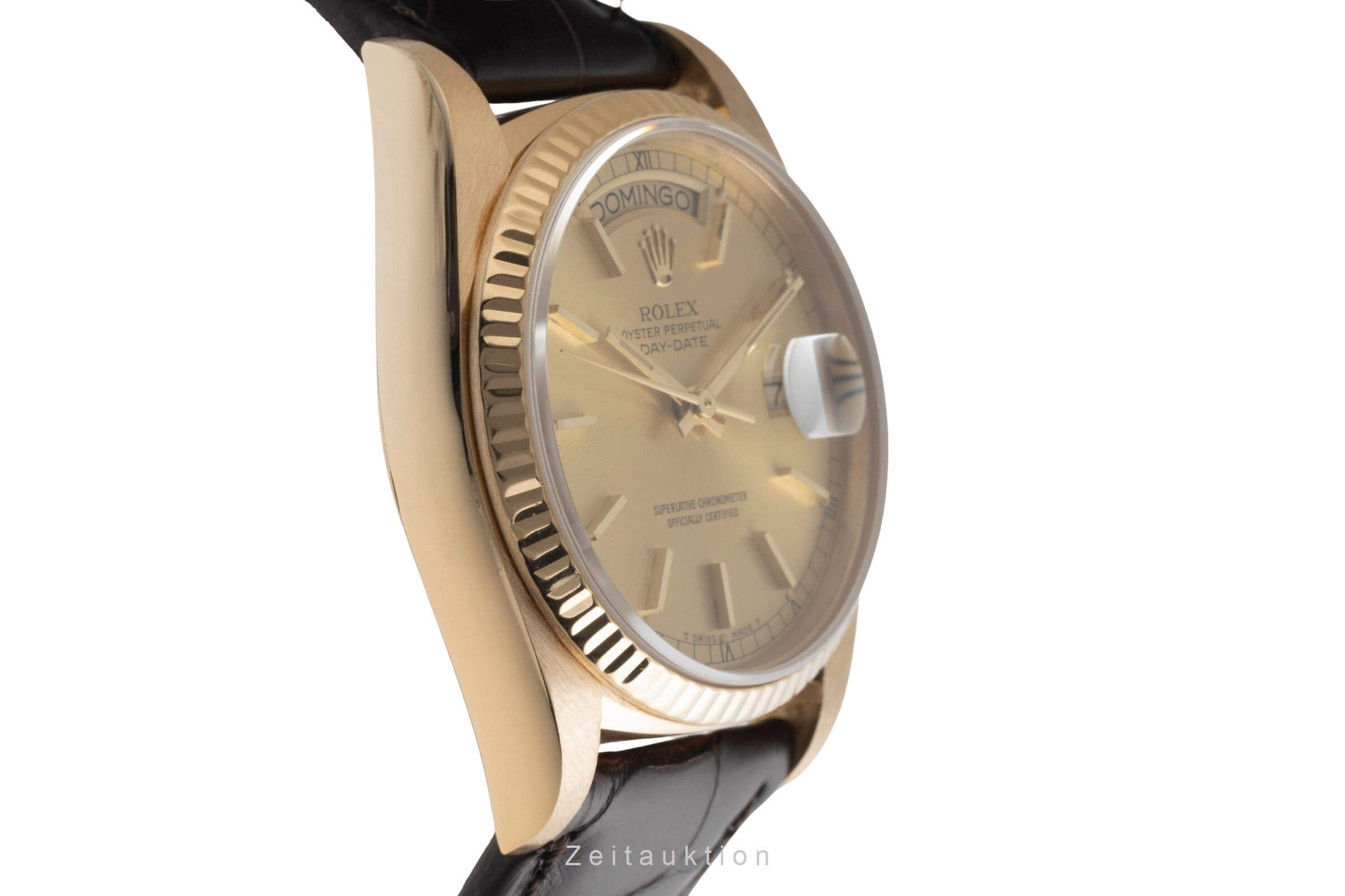 Rolex Day-Date oro de 18 quilates automático reloj para caballeros 18038 Vintage  [2501534]