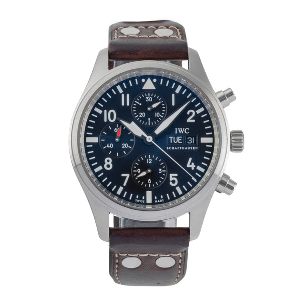 IWC Fliegerchronograph chronographe acier automatique montre pour hommes IW371701 LP: 7700EUR  [2501537]