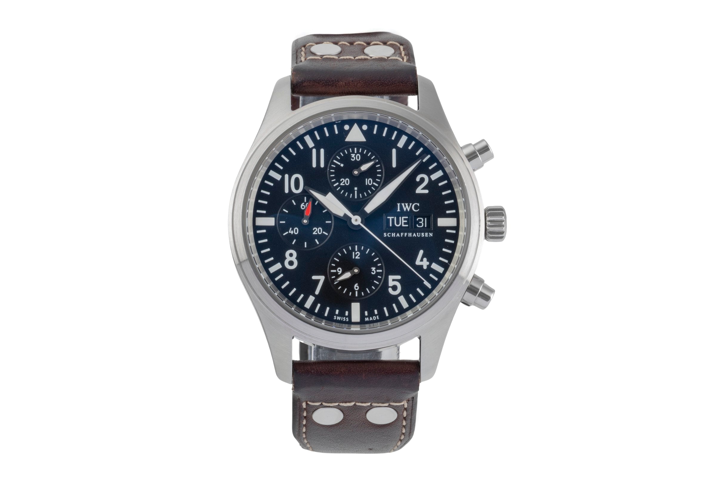 IWC Fliegerchronograph cronografo acciaio automatismo orologio da uomo IW371701 LP: 7700EUR  [2501537]