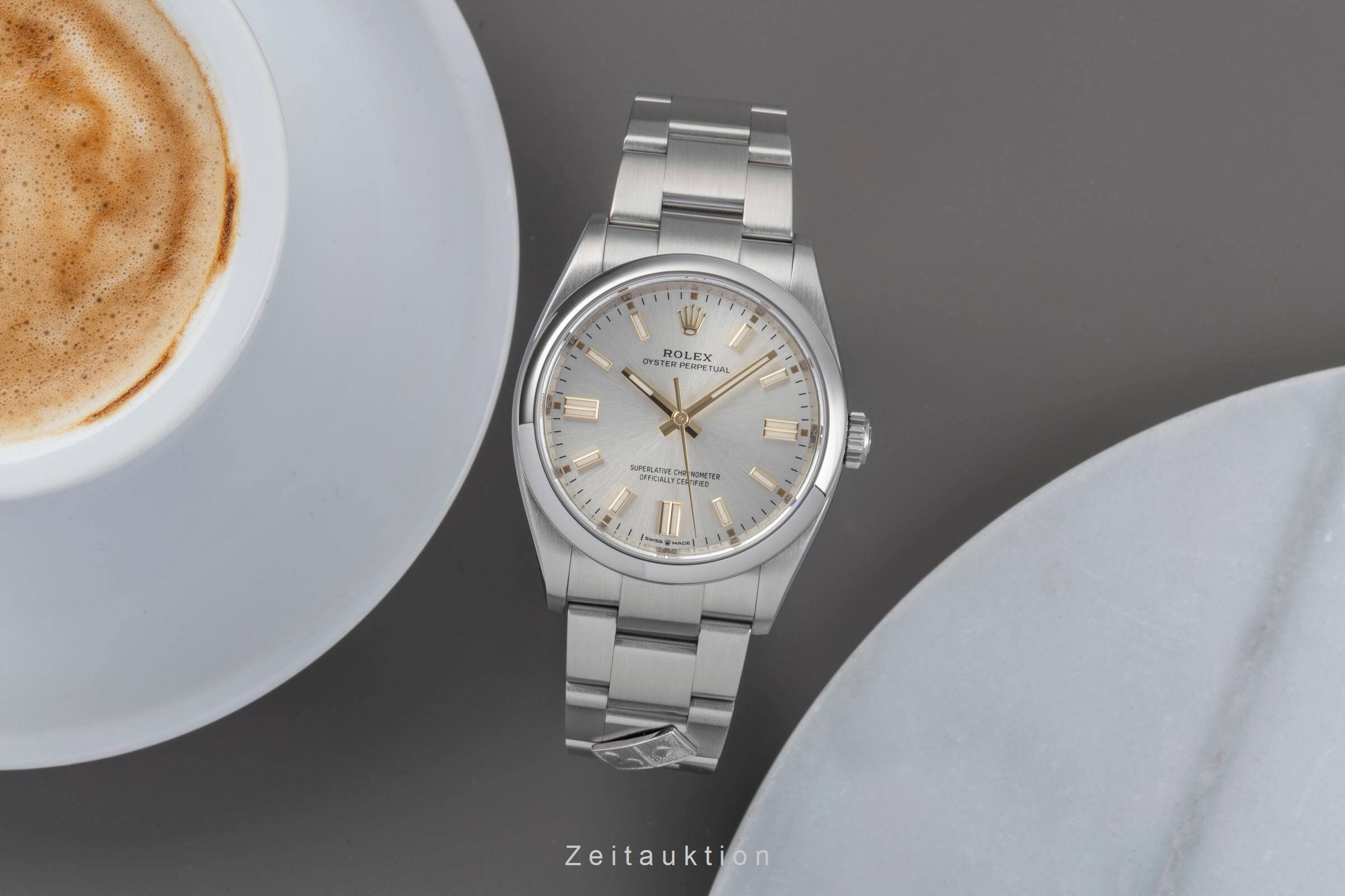Rolex Oyster Perpetual acciaio automatismo orologio da uomo 126000  [2501546]