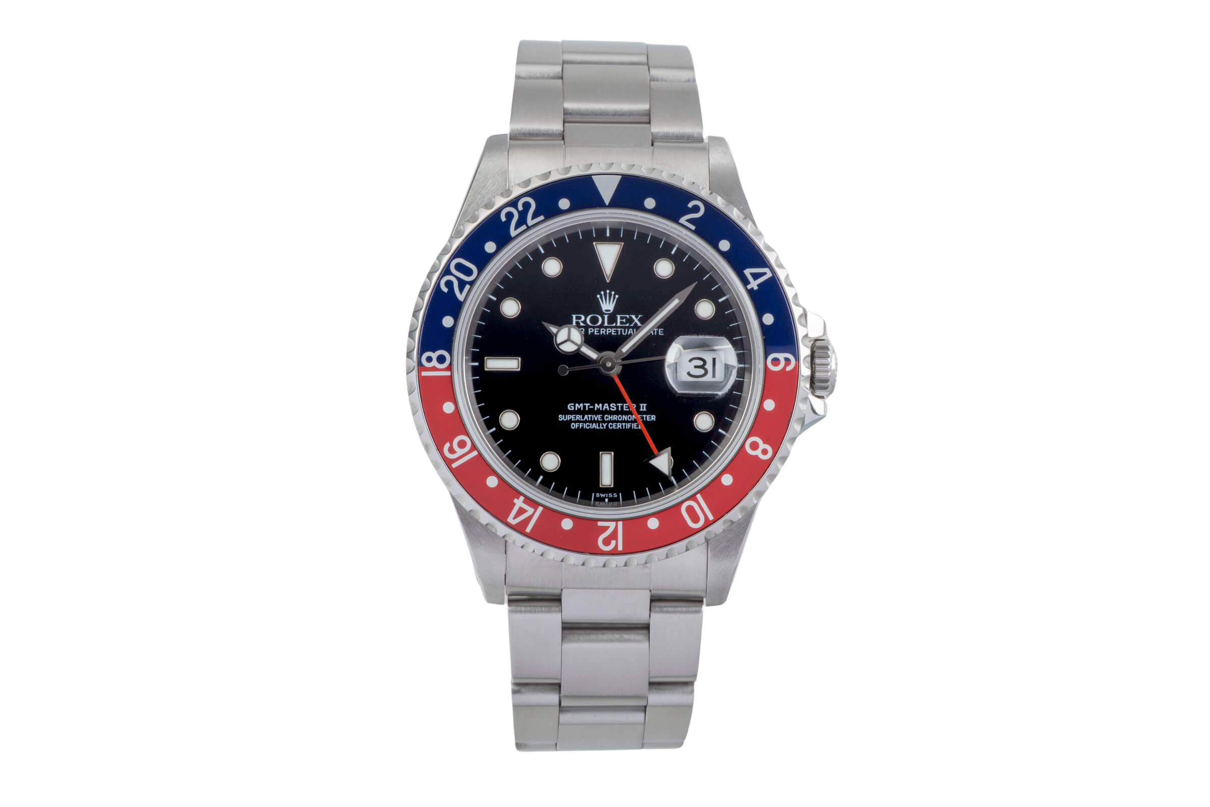 Rolex GMT-Master II Date "Pepsi" Edelstahl Oyster Perpetual Ref. 16710 A-Serie [2501548]