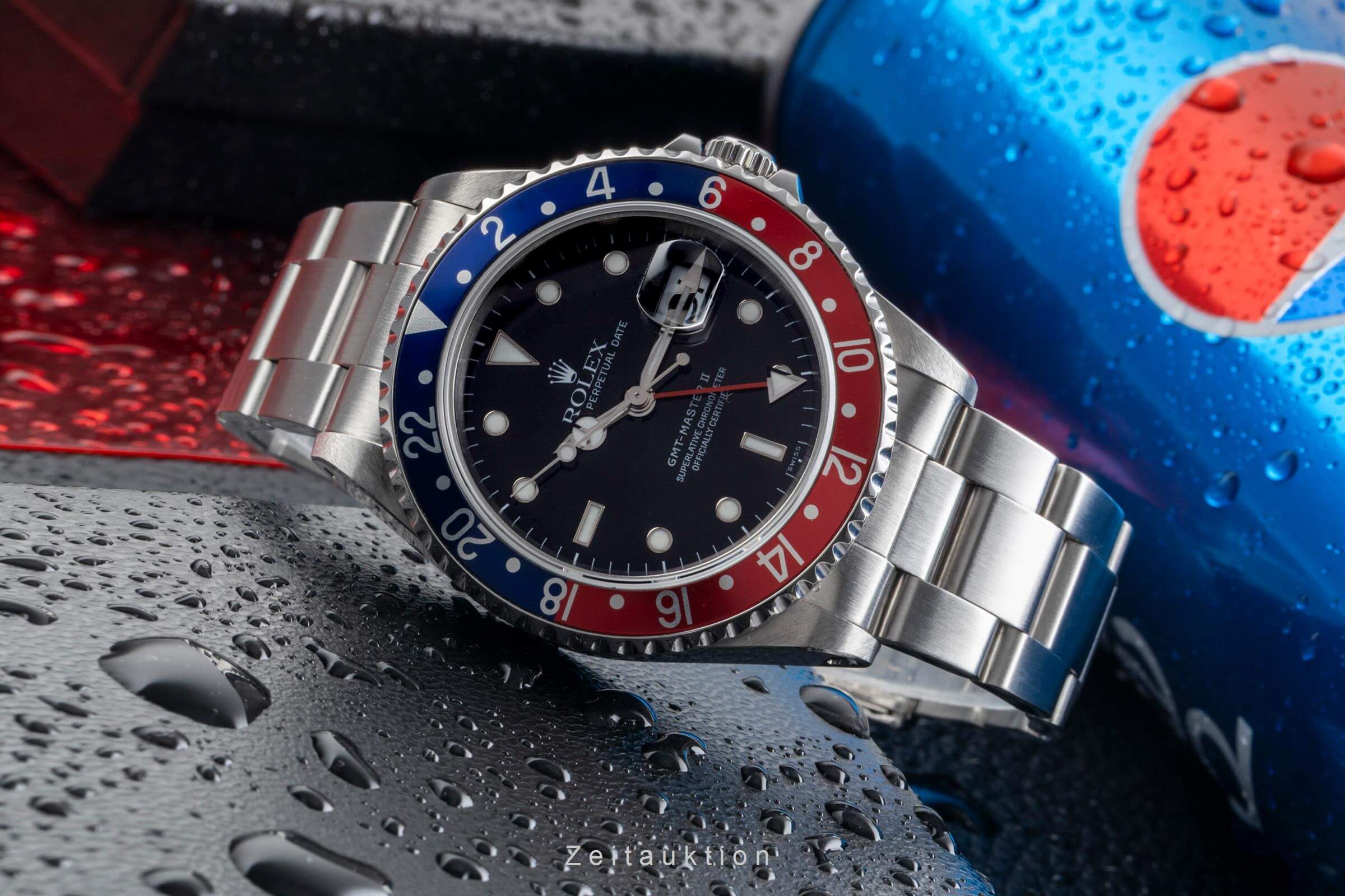 Rolex GMT-Master II Date "Pepsi" Edelstahl Oyster Perpetual Ref. 16710 A-Serie [2501548]