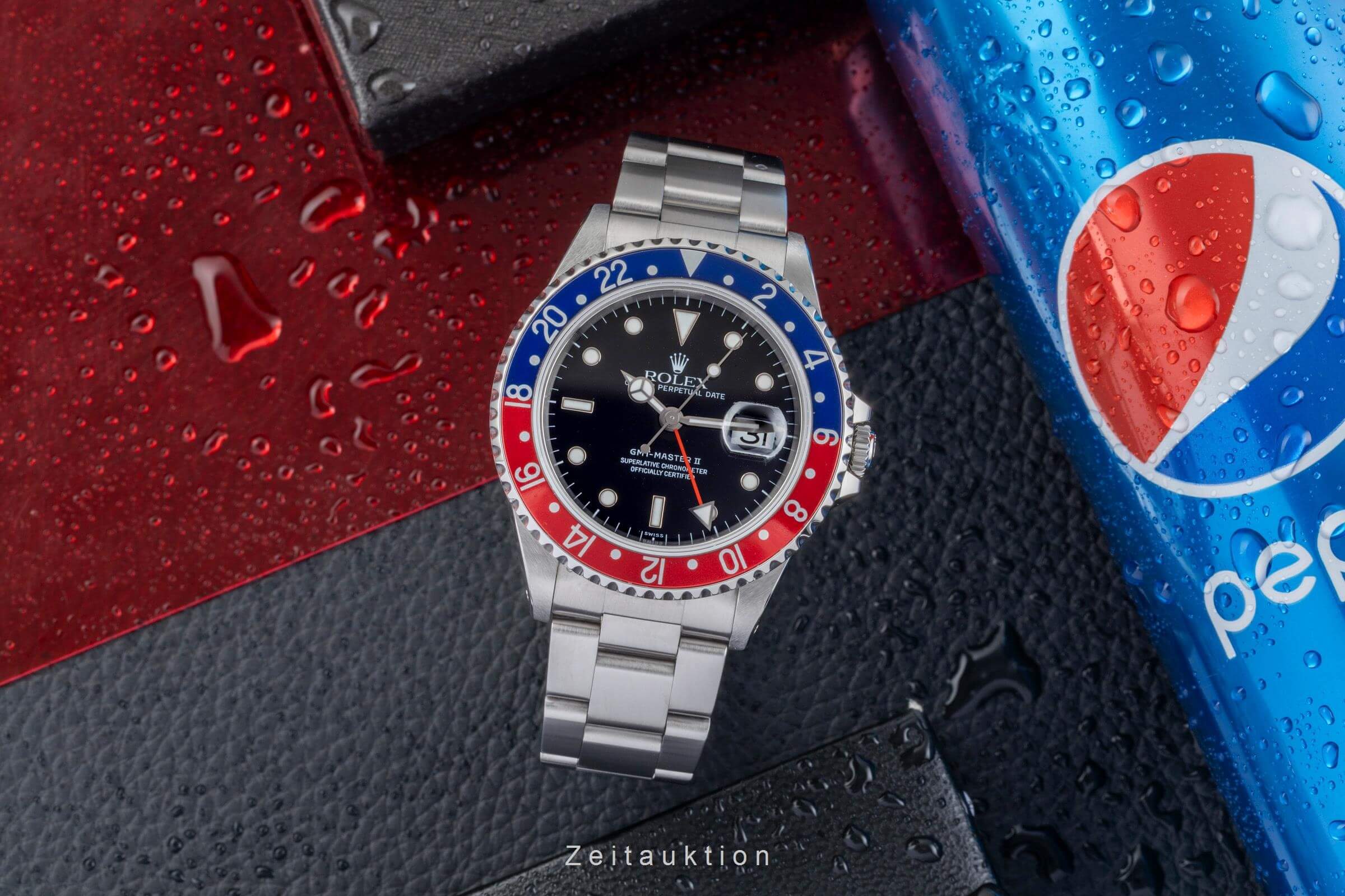 Rolex GMT-Master II Date "Pepsi" Edelstahl Oyster Perpetual Ref. 16710 A-Serie [2501548]