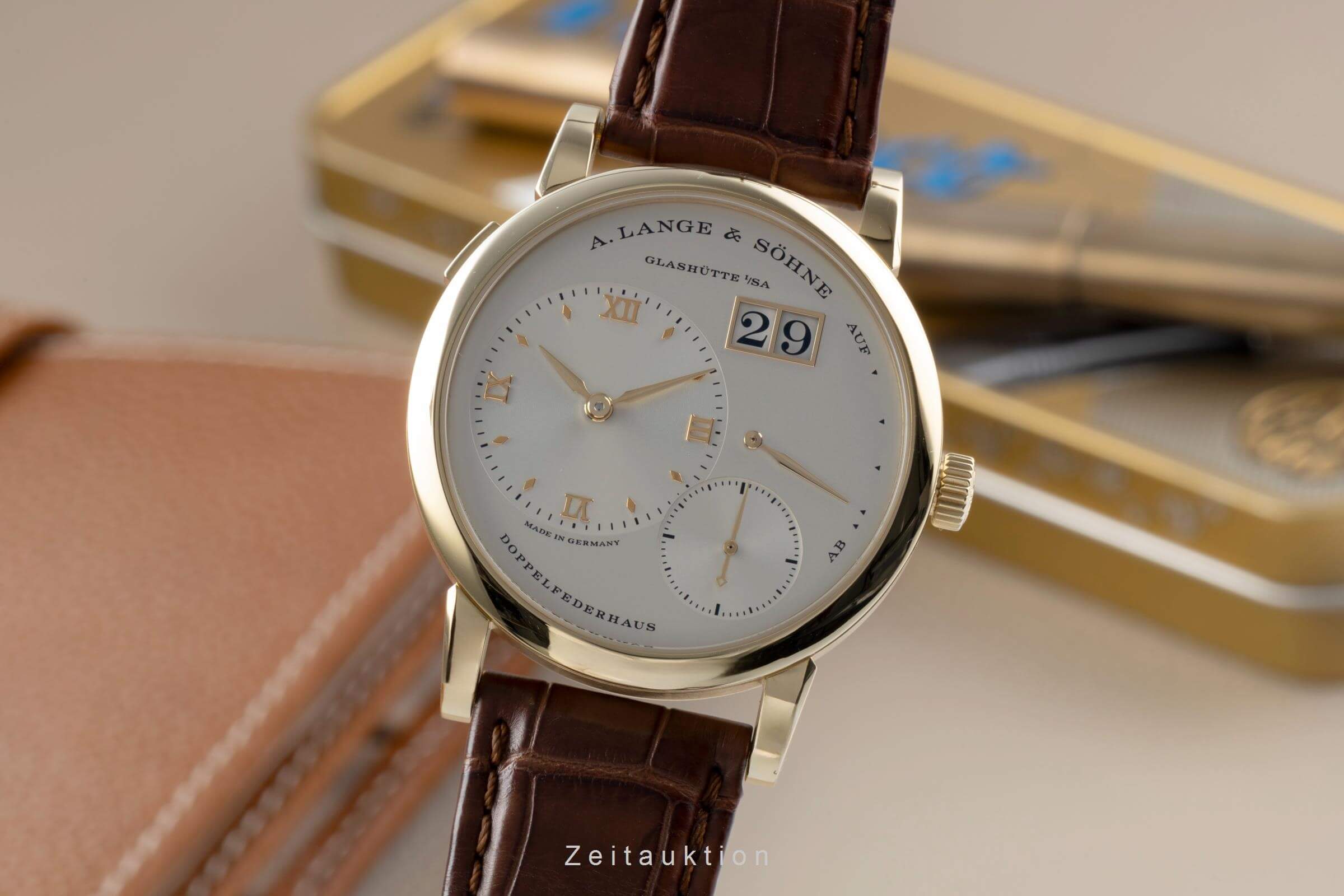 A. Lange & Söhne Lange 1 oro de 18 quilates cuerda manual reloj para caballeros 191.021  [2501550]