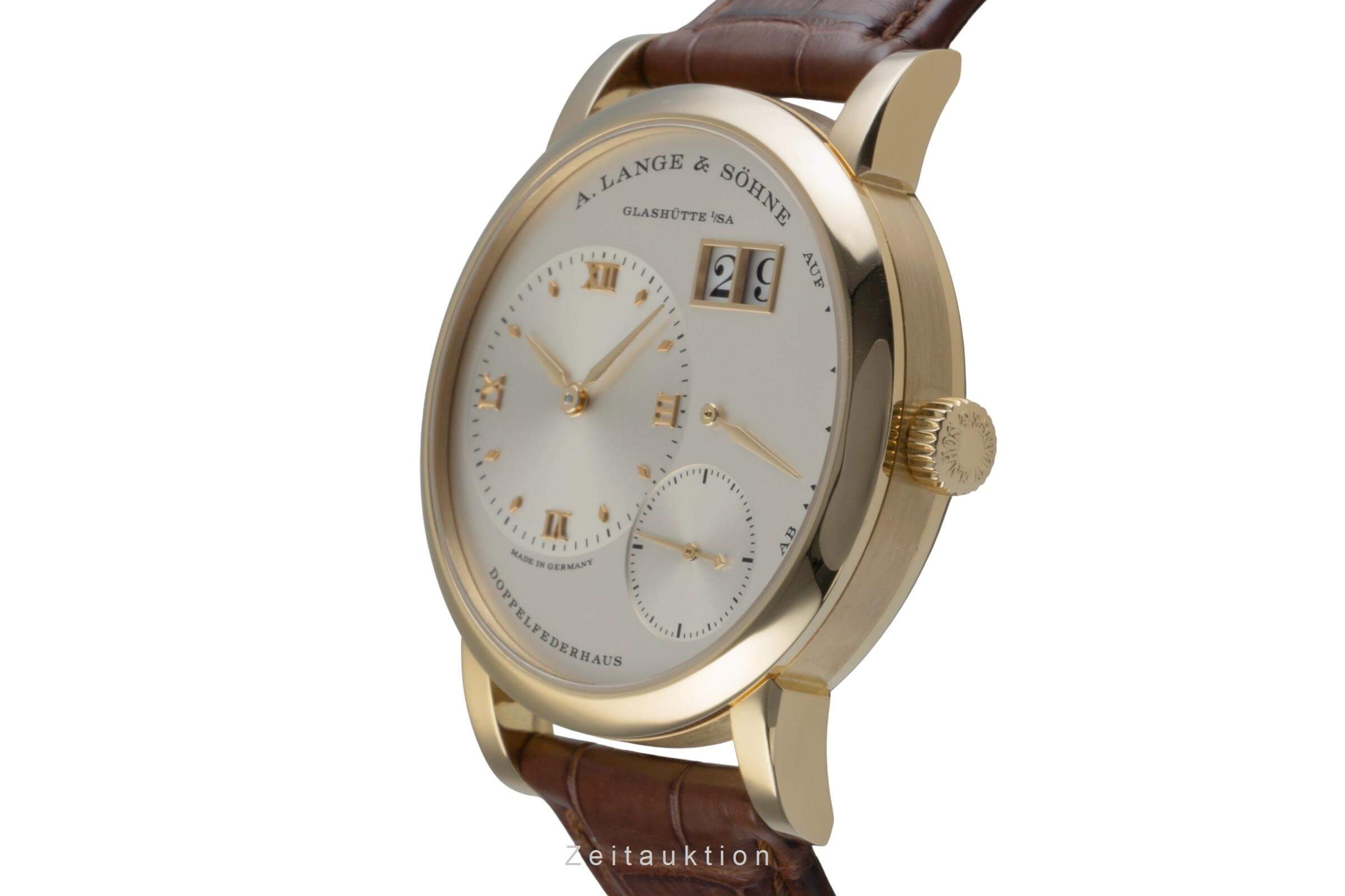 A. Lange & Söhne Lange 1 18k Gold Handaufzug Gangreserve Ref. 191.021 B&P [2501550]