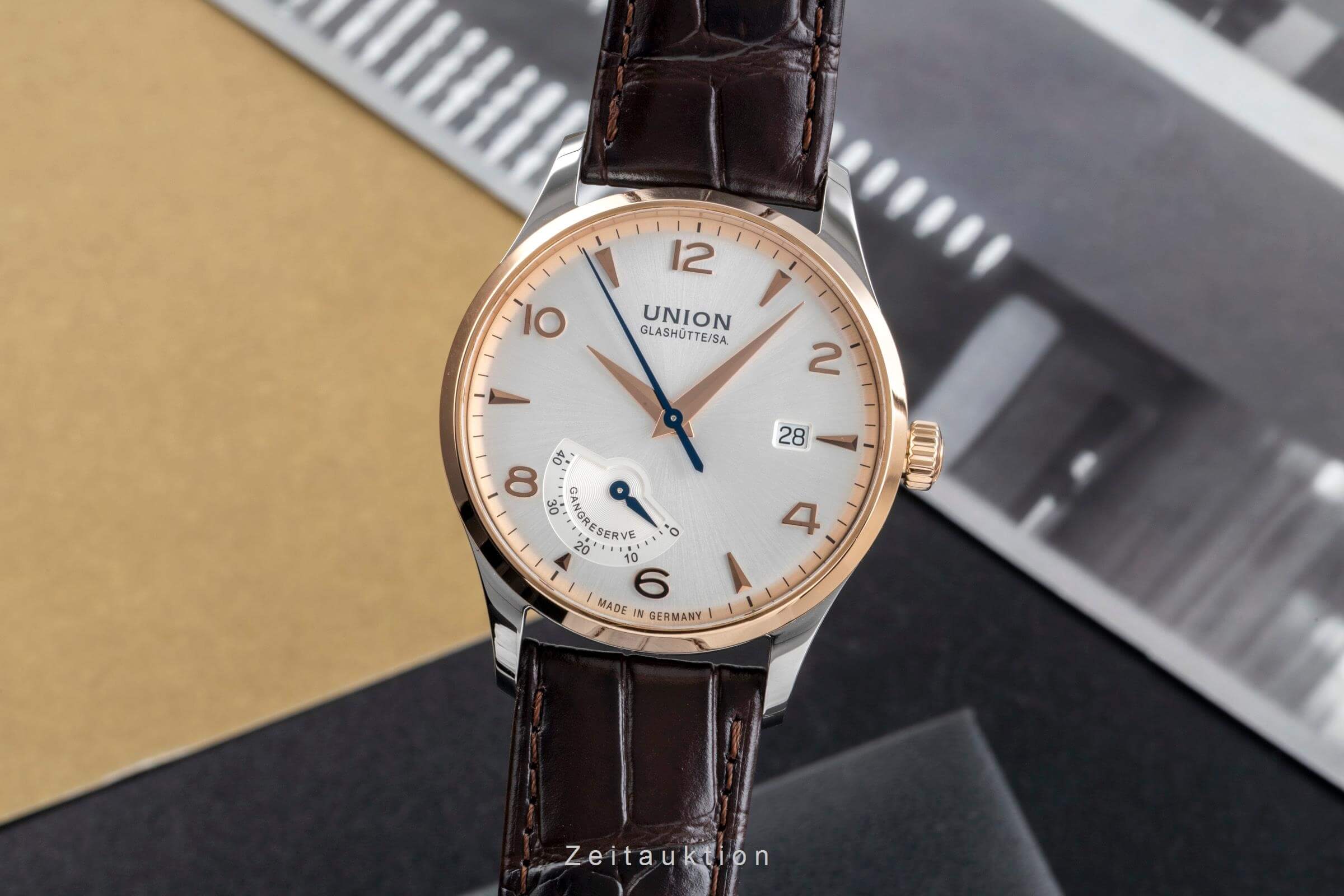 Union Glashütte Noramis acciaio / oro automatismo orologio da uomo D900.424.66.037.01  [2501560]