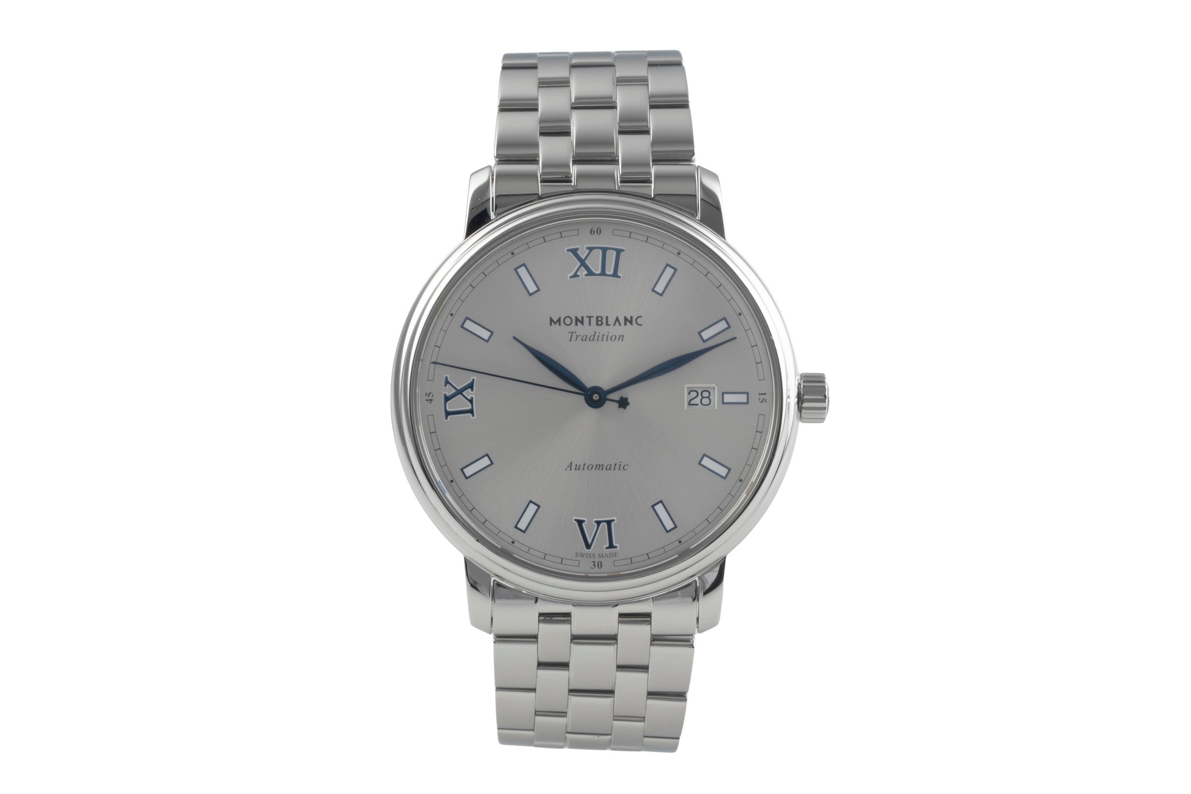 Montblanc Tradition acero automático reloj para caballeros 129286   7542 LP: 2050EUR  [2501562]