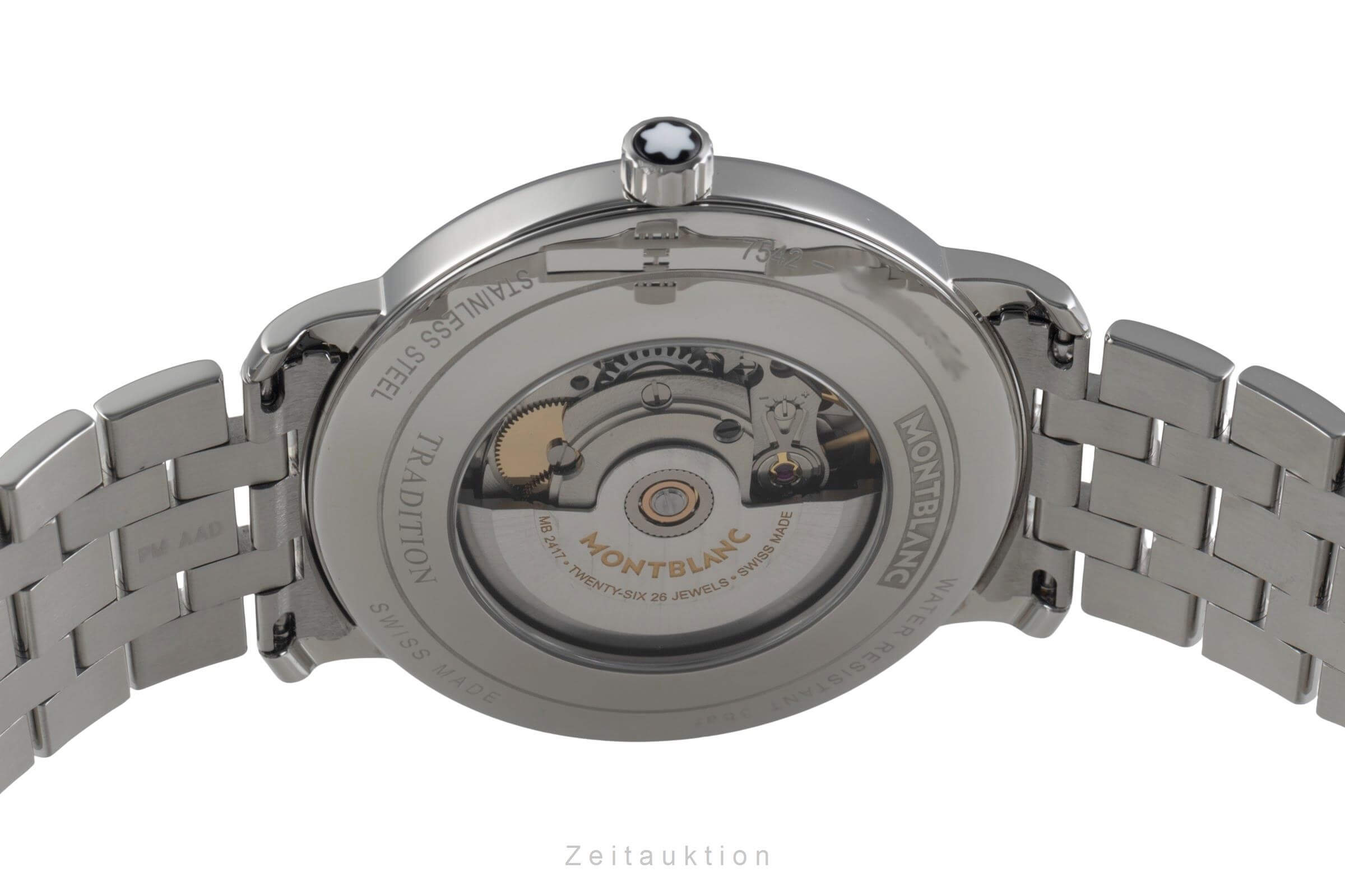 Montblanc Tradition steel automatic Kal. MB 2417 Ref. 129286 7542