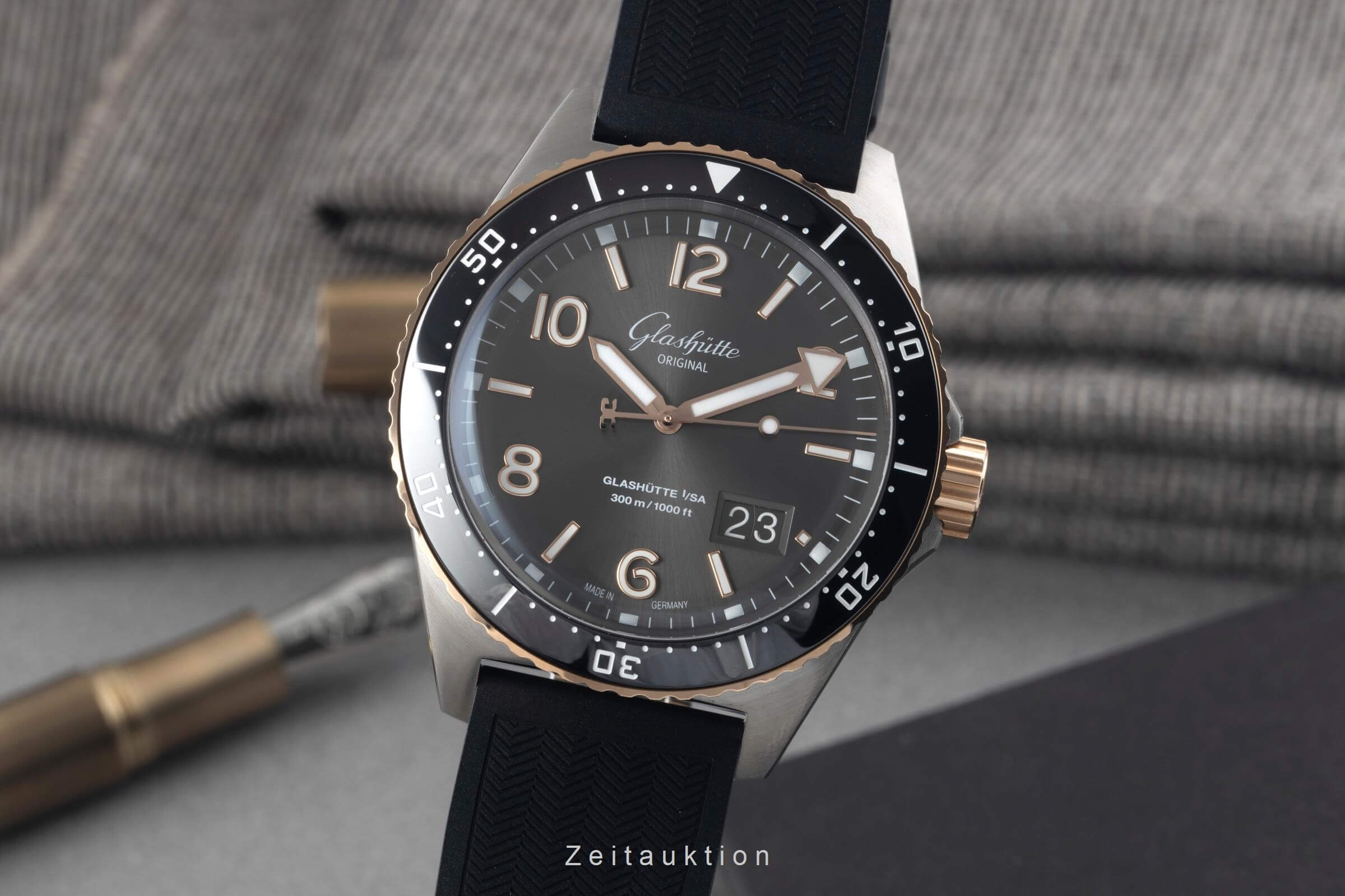 Glashütte SeaQ acier / or  automatique montre pour hommes 136-13-04-91-33 LP: 16600EUR  [2501563]