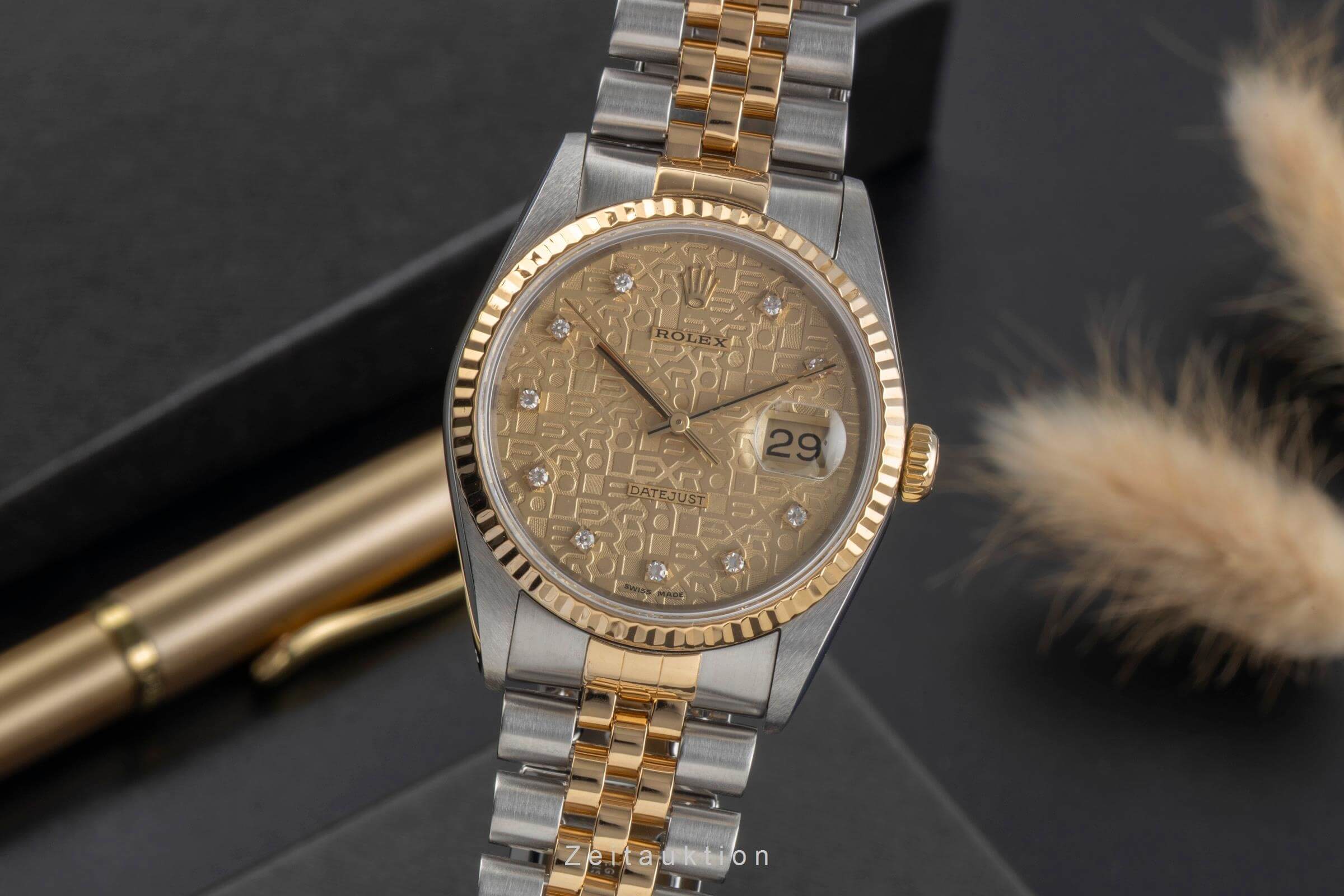 Rolex Datejust 36 Stahl / Gold Computer Dial Diamond Automatik Ref. 16233  [2501566]