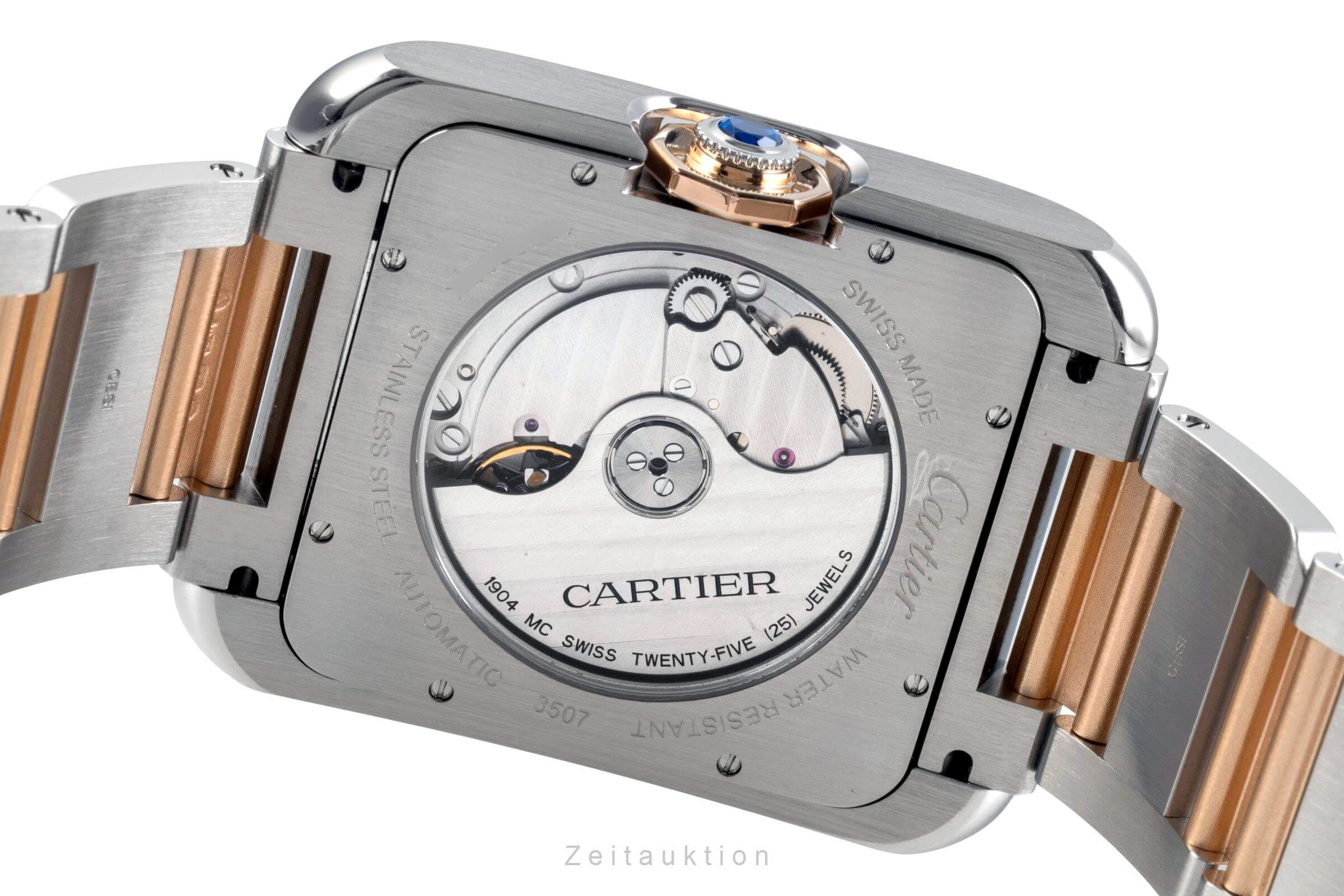 Cartier Tank steel / gold automatic men's watch W5310006  [2501572]