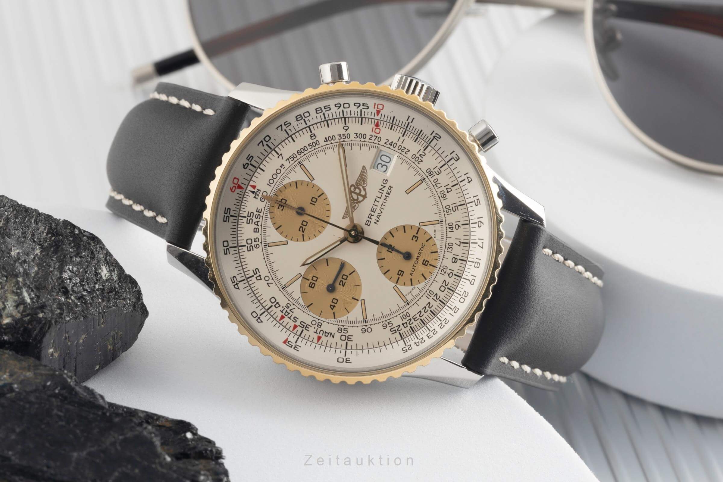 Breitling Old Navitimer cronografo acciaio / oro automatismo orologio da uomo B13019  [2501575]