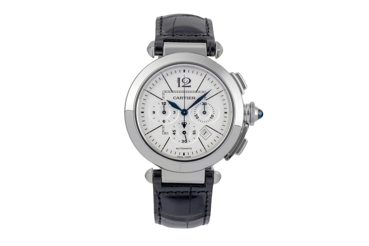Cartier Pasha chronograph steel automatic men's watch W3108555 LP: 11100EUR  [2501589]