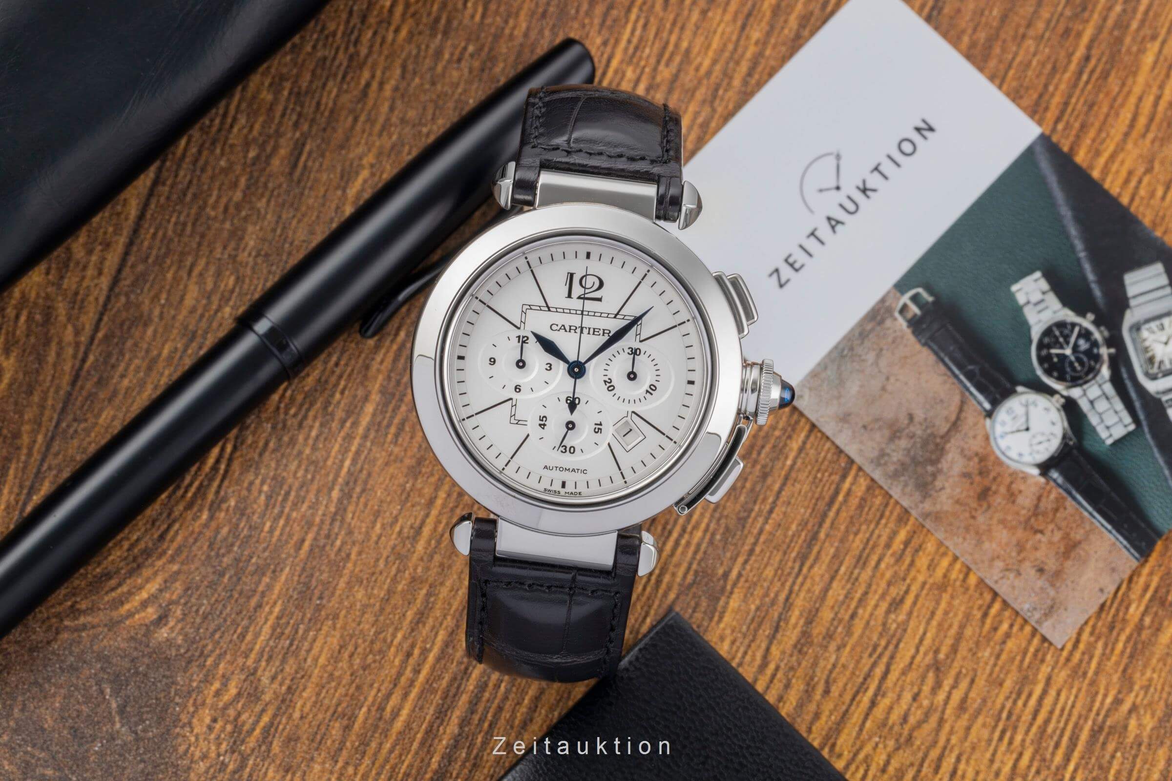 Cartier Pasha cronografo acciaio automatismo orologio da uomo W3108555 LP: 11100EUR  [2501589]