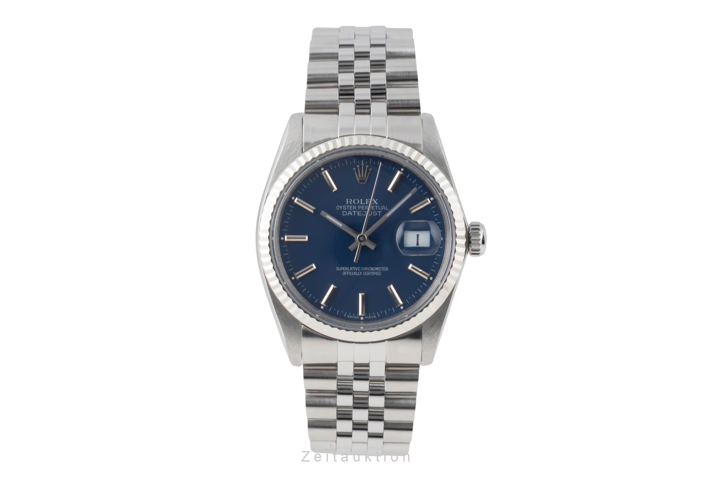 Rolex Datejust Stahl / Weissgold Automatik Herrenuhr Ref. 16014 Papiere 1979 [2501593]